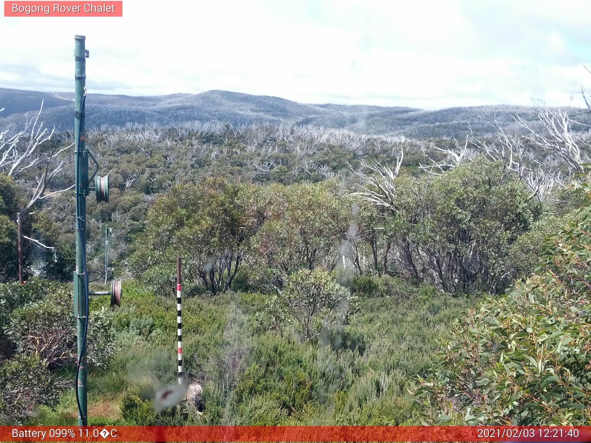 Bogong Web Cam 12:21pm Wednesday 3rd of February 2021