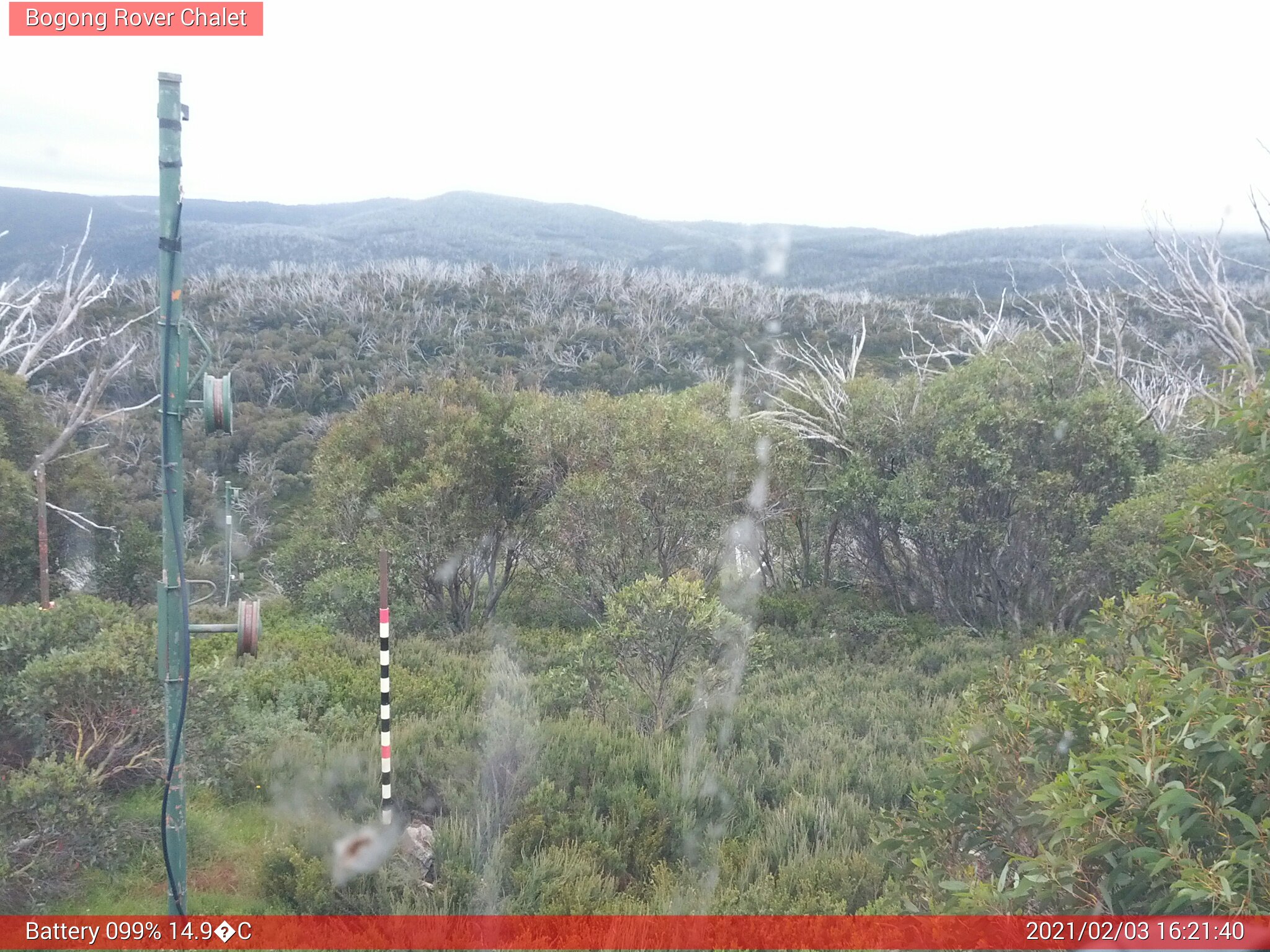 Bogong Web Cam 4:21pm Wednesday 3rd of February 2021