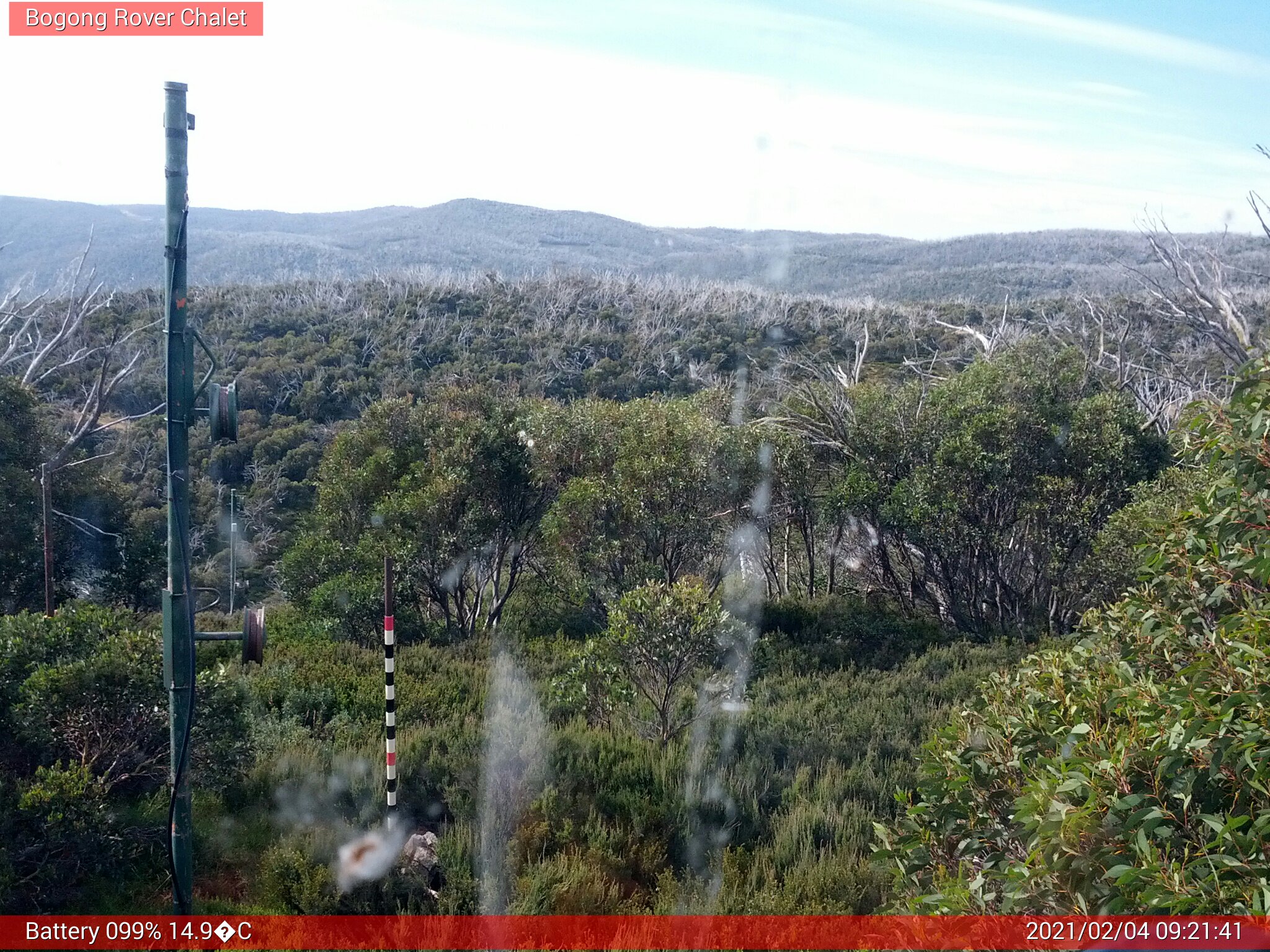 Bogong Web Cam 9:21am Thursday 4th of February 2021