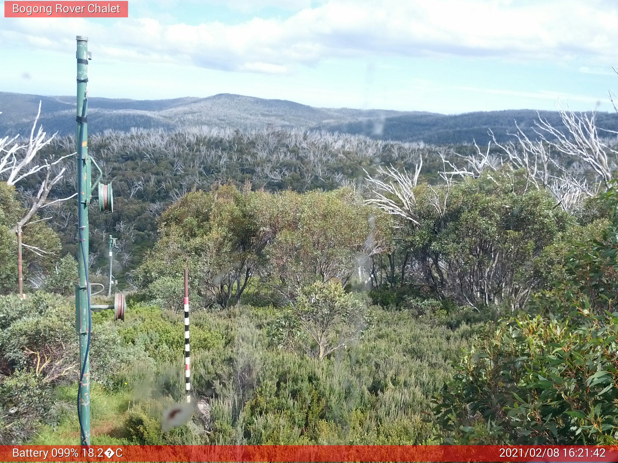 Bogong Web Cam 4:21pm Monday 8th of February 2021