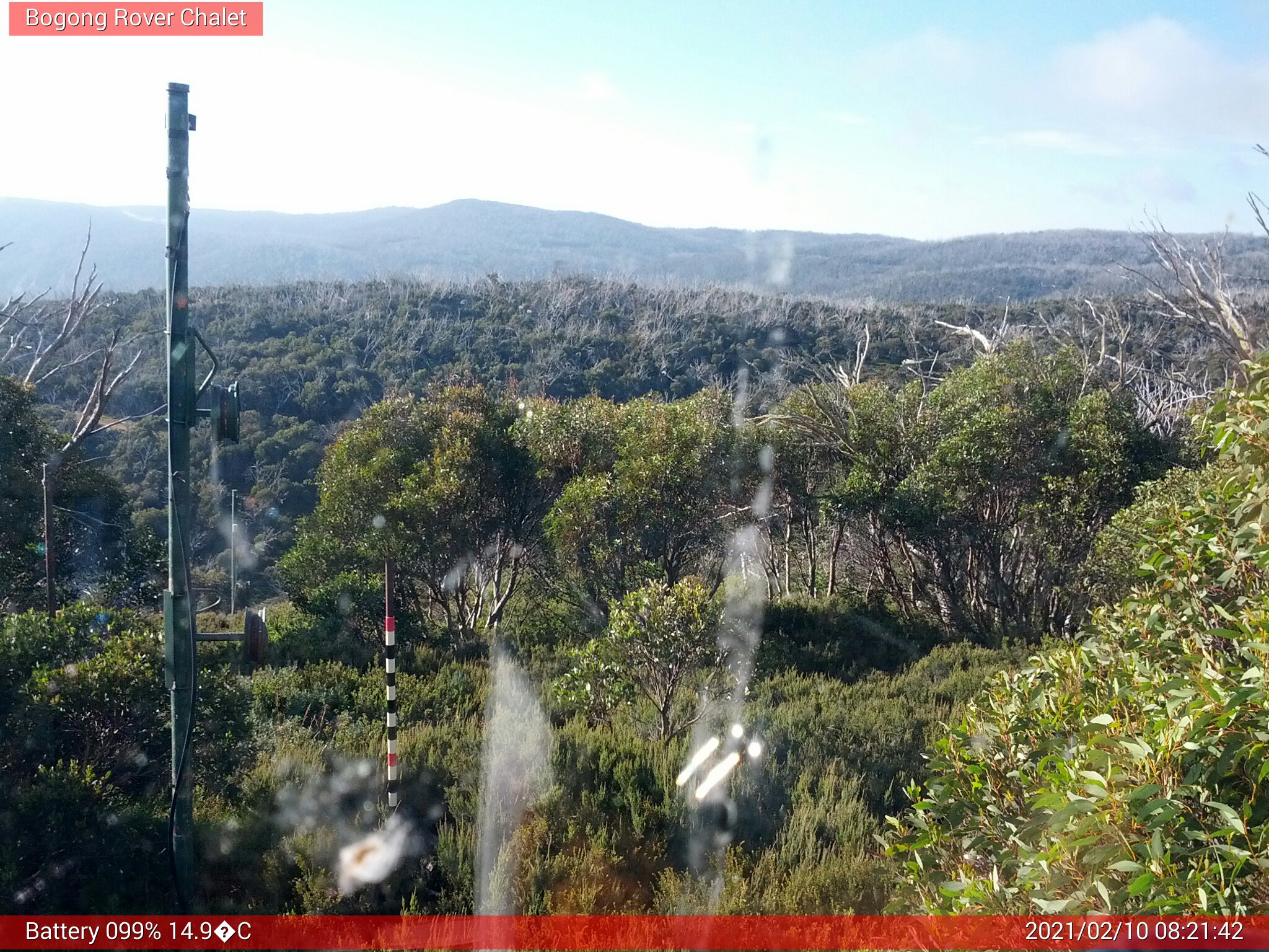 Bogong Web Cam 8:21am Wednesday 10th of February 2021