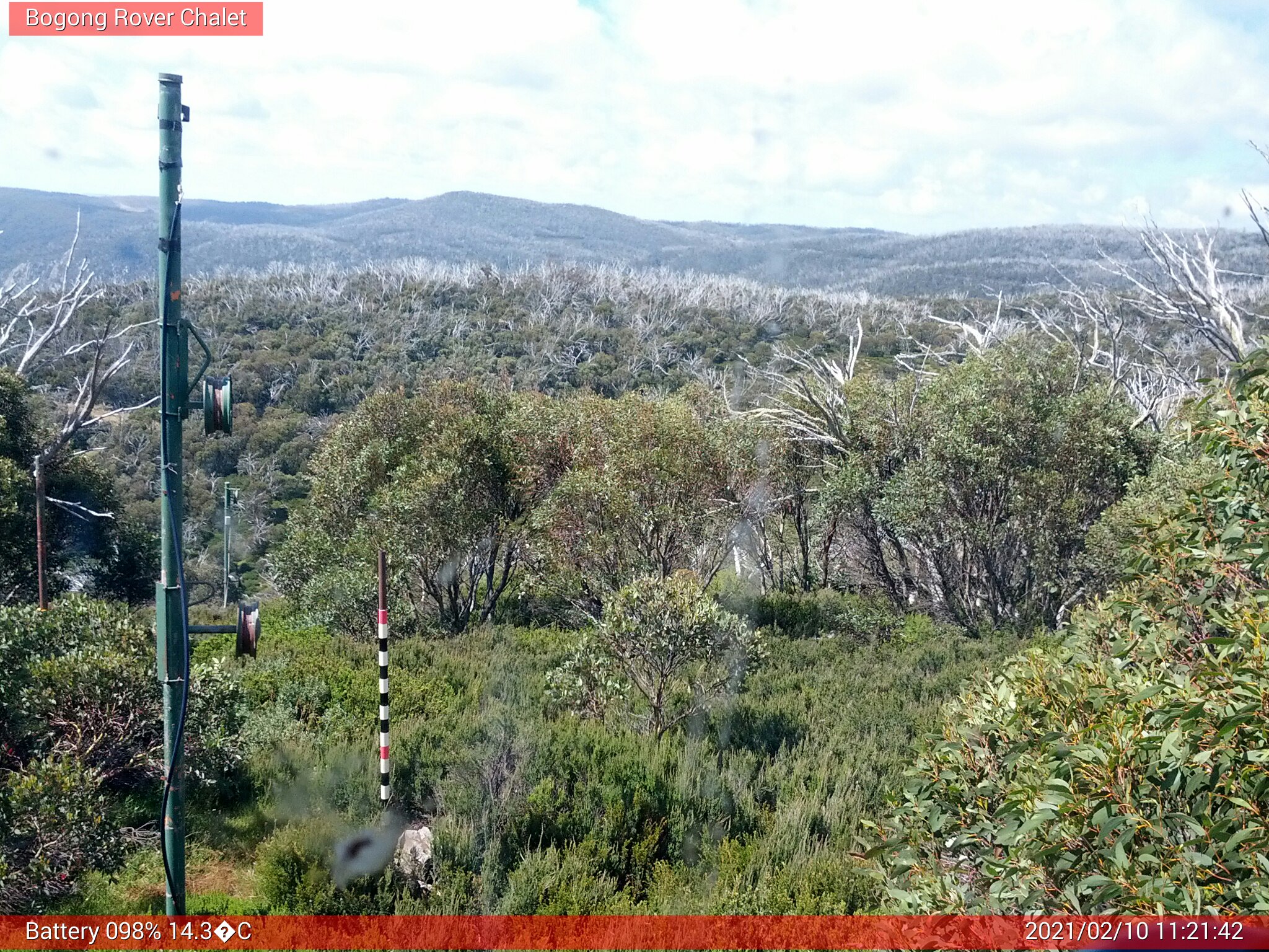 Bogong Web Cam 11:21am Wednesday 10th of February 2021