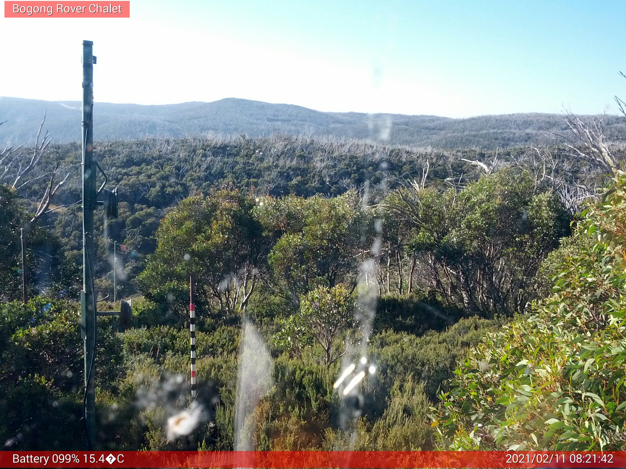 Bogong Web Cam 8:21am Thursday 11th of February 2021