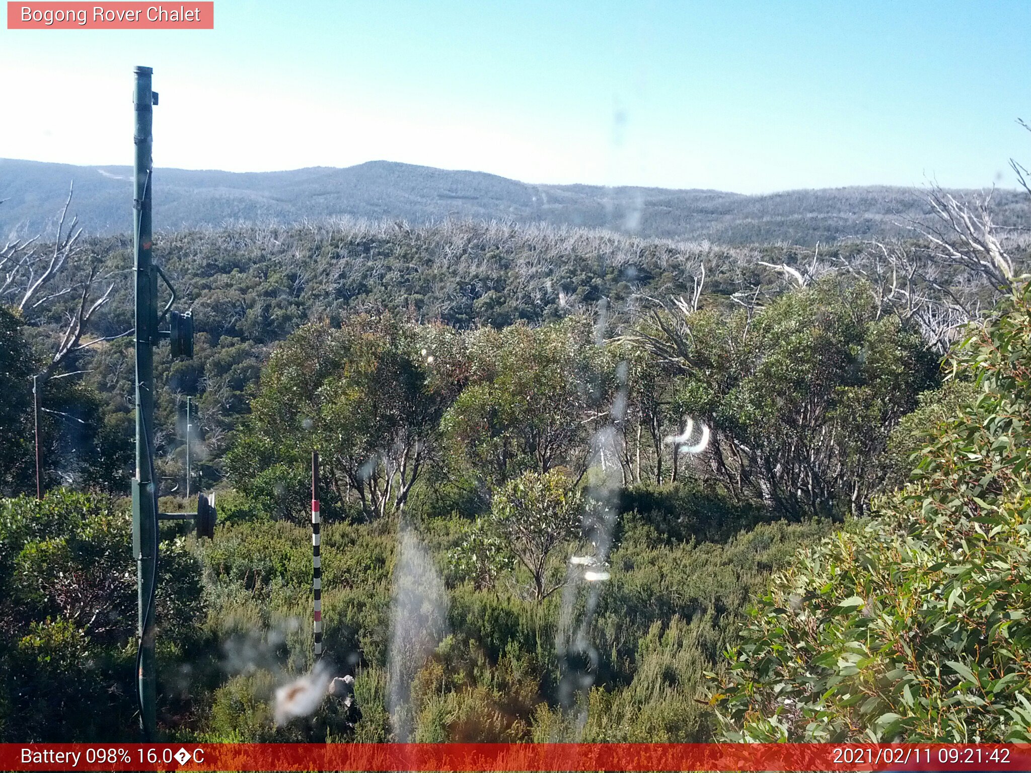 Bogong Web Cam 9:21am Thursday 11th of February 2021