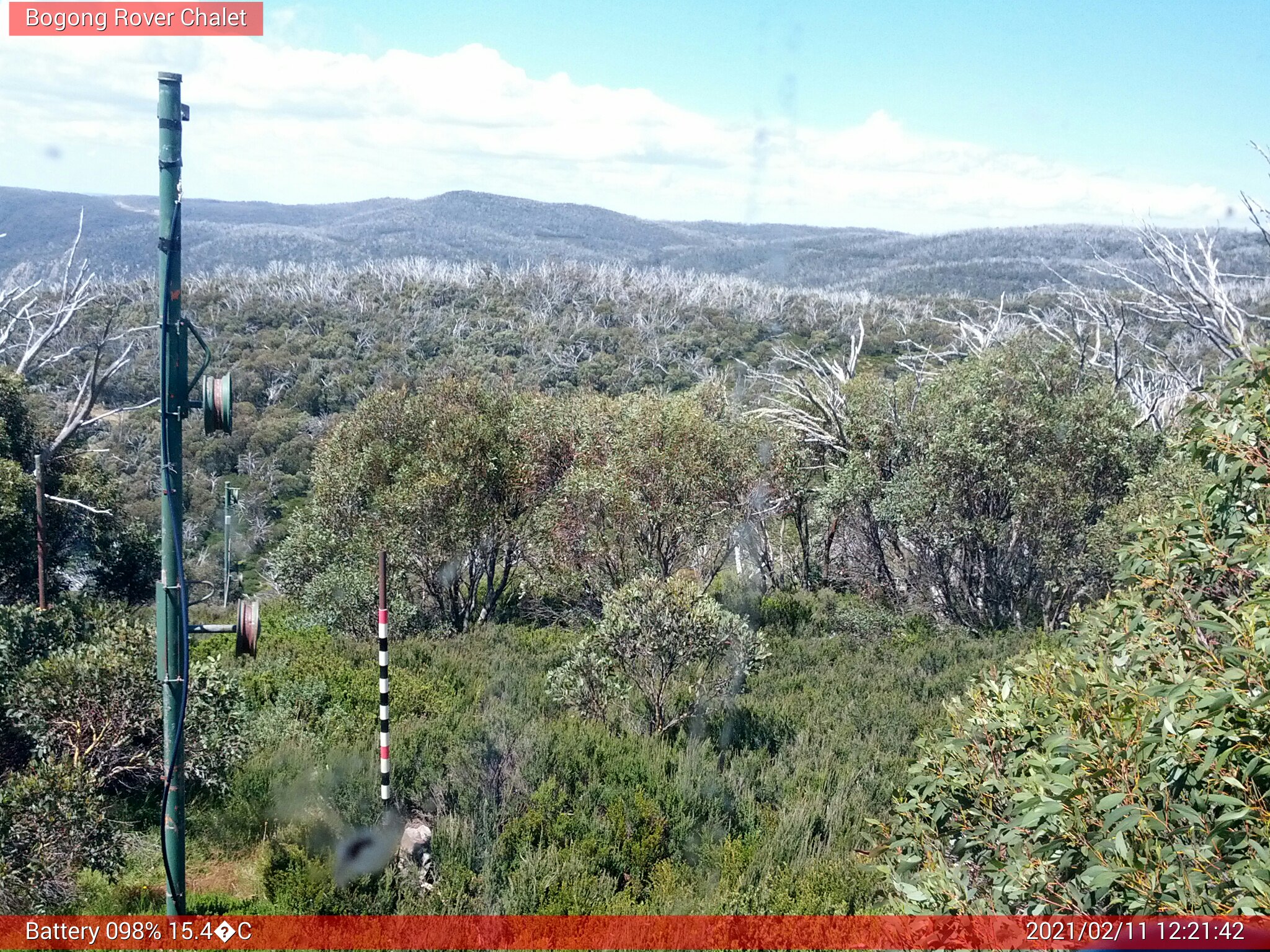 Bogong Web Cam 12:21pm Thursday 11th of February 2021