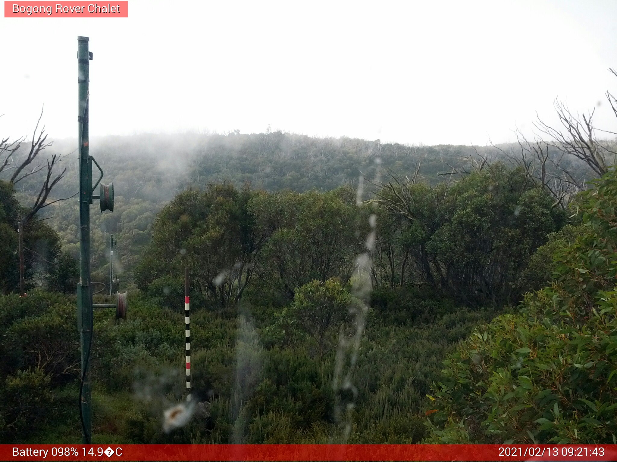 Bogong Web Cam 9:21am Saturday 13th of February 2021