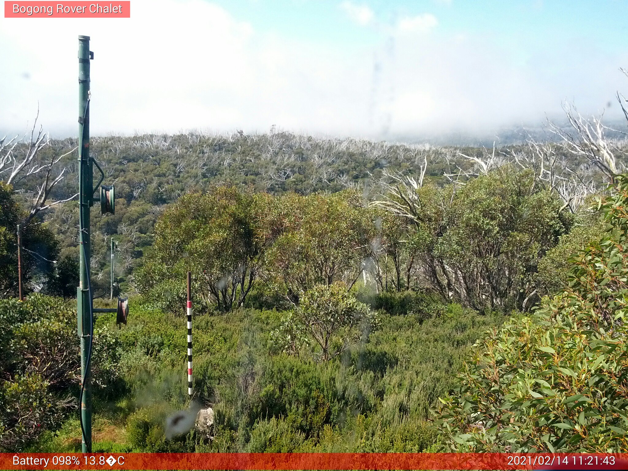 Bogong Web Cam 11:21am Sunday 14th of February 2021