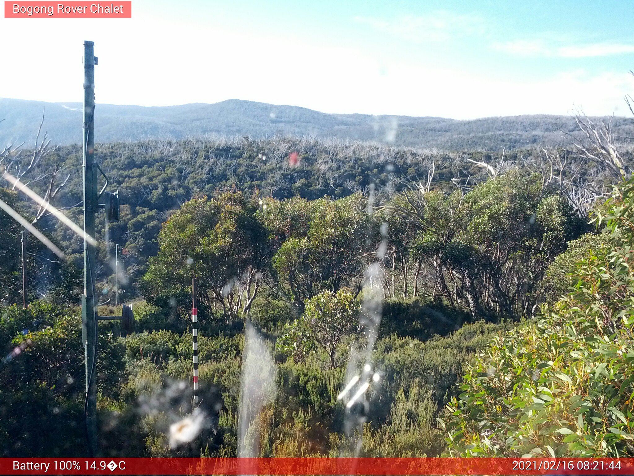 Bogong Web Cam 8:21am Tuesday 16th of February 2021