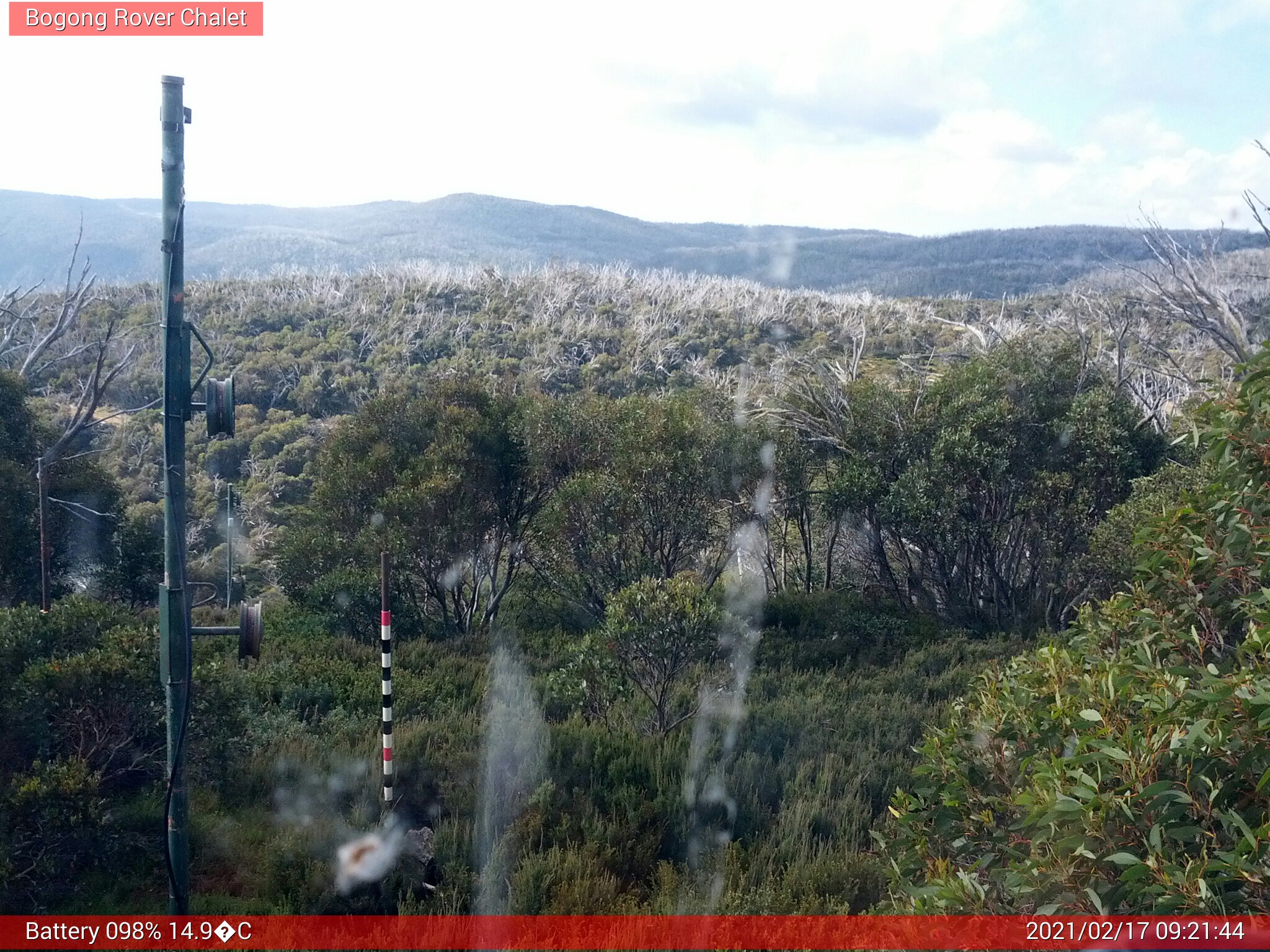 Bogong Web Cam 9:21am Wednesday 17th of February 2021