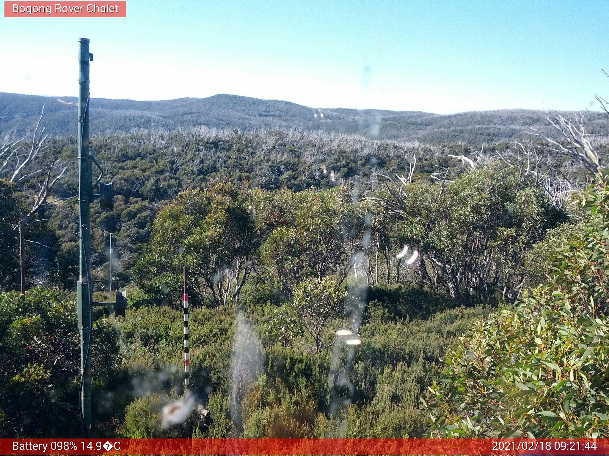 Bogong Web Cam 9:21am Thursday 18th of February 2021