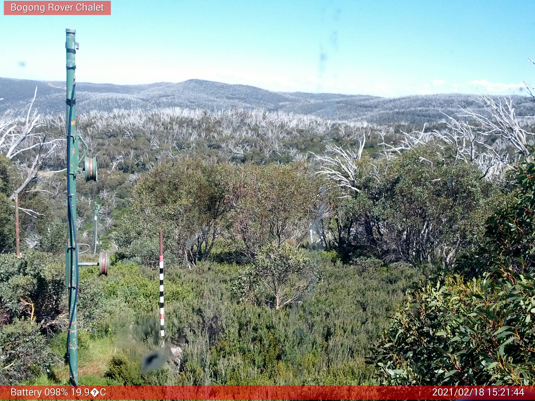 Bogong Web Cam 3:21pm Thursday 18th of February 2021