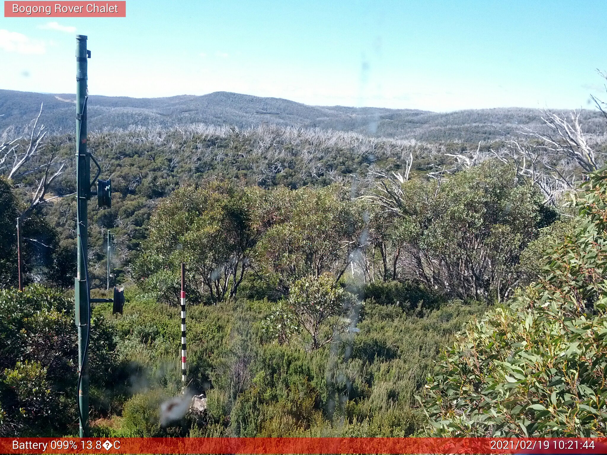 Bogong Web Cam 10:21am Friday 19th of February 2021