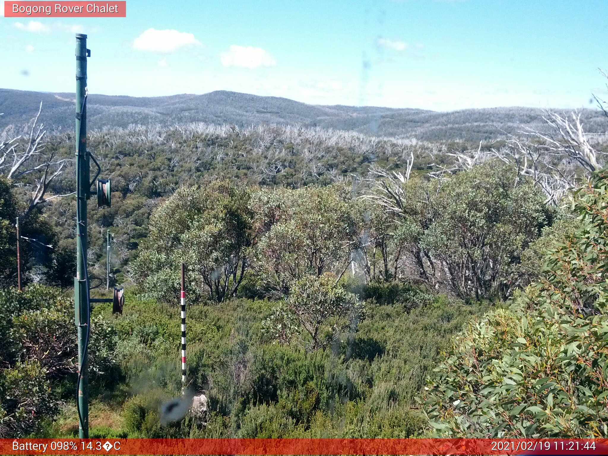 Bogong Web Cam 11:21am Friday 19th of February 2021