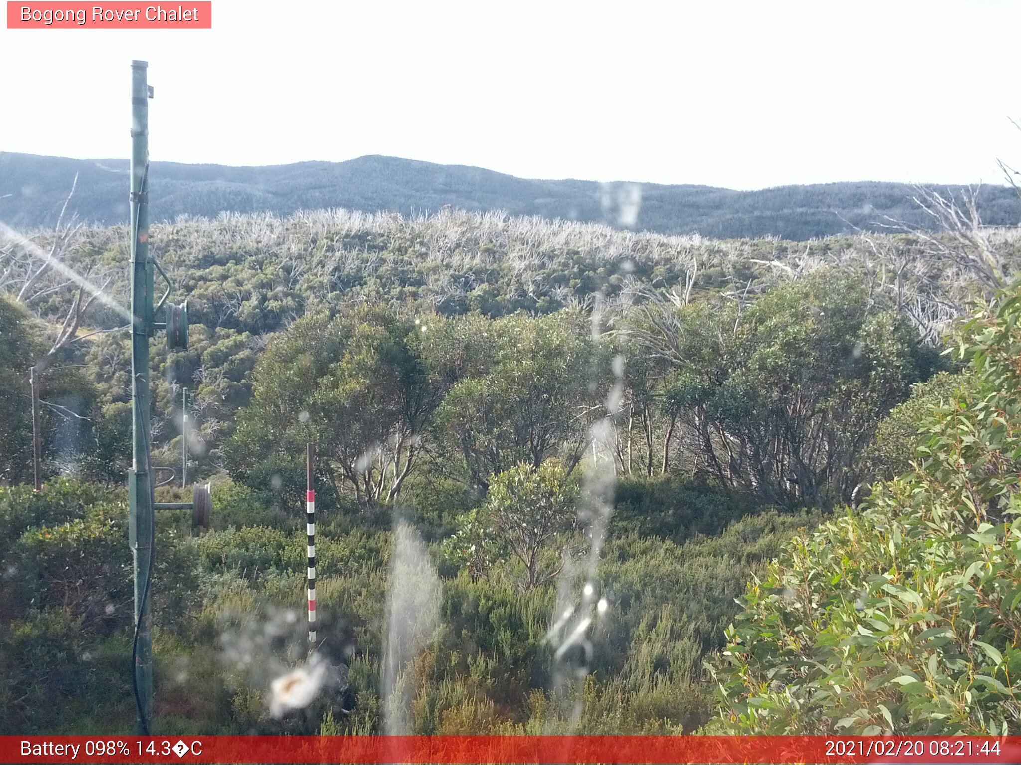 Bogong Web Cam 8:21am Saturday 20th of February 2021