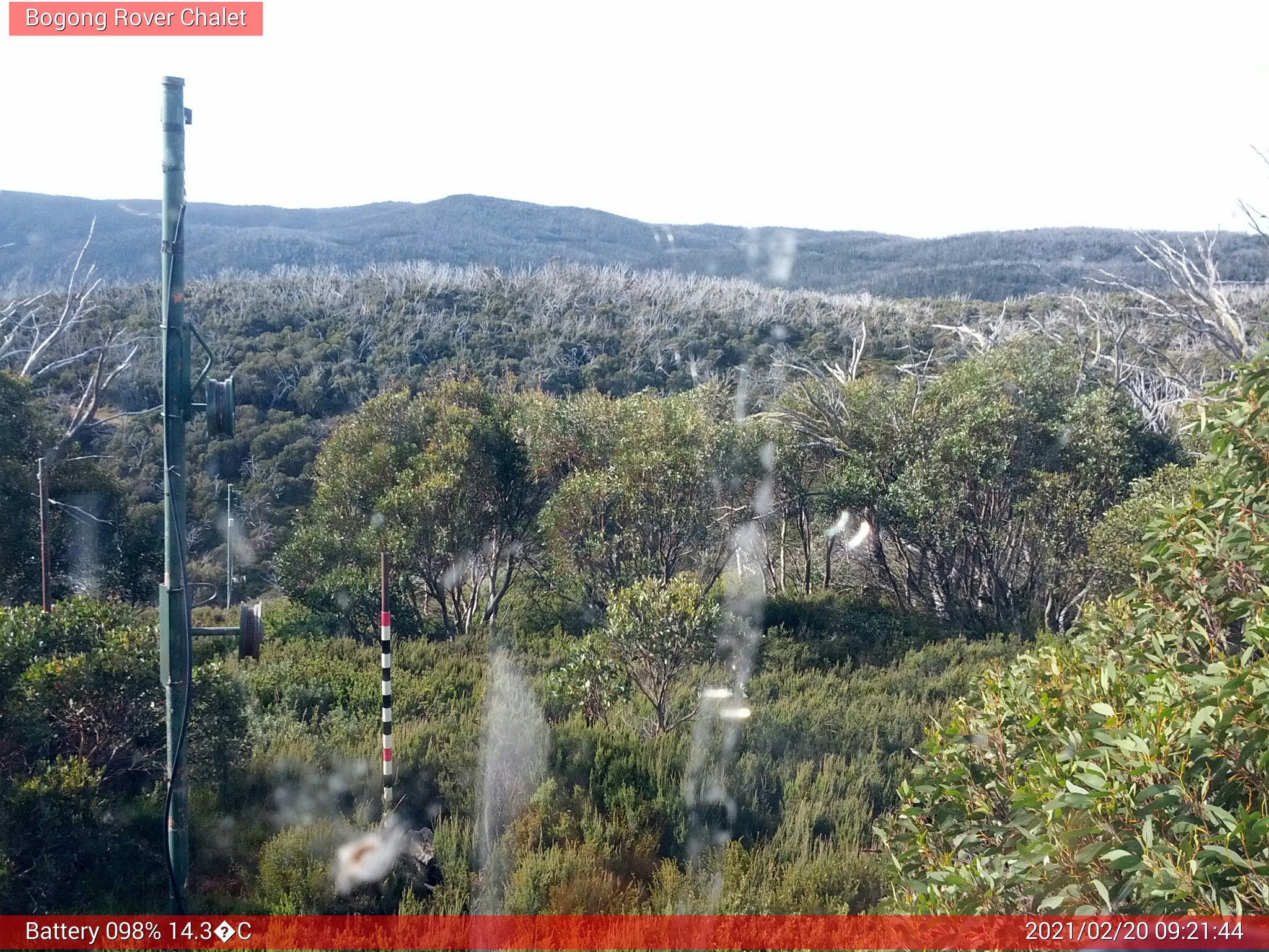 Bogong Web Cam 9:21am Saturday 20th of February 2021