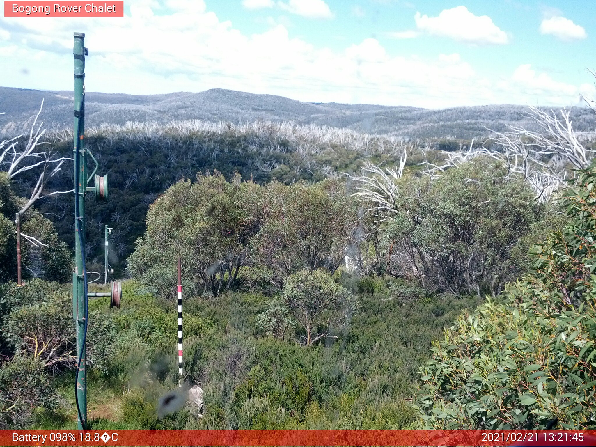 Bogong Web Cam 1:21pm Sunday 21st of February 2021