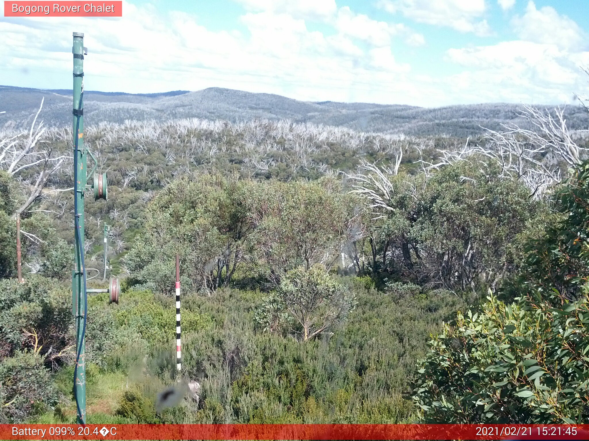 Bogong Web Cam 3:21pm Sunday 21st of February 2021