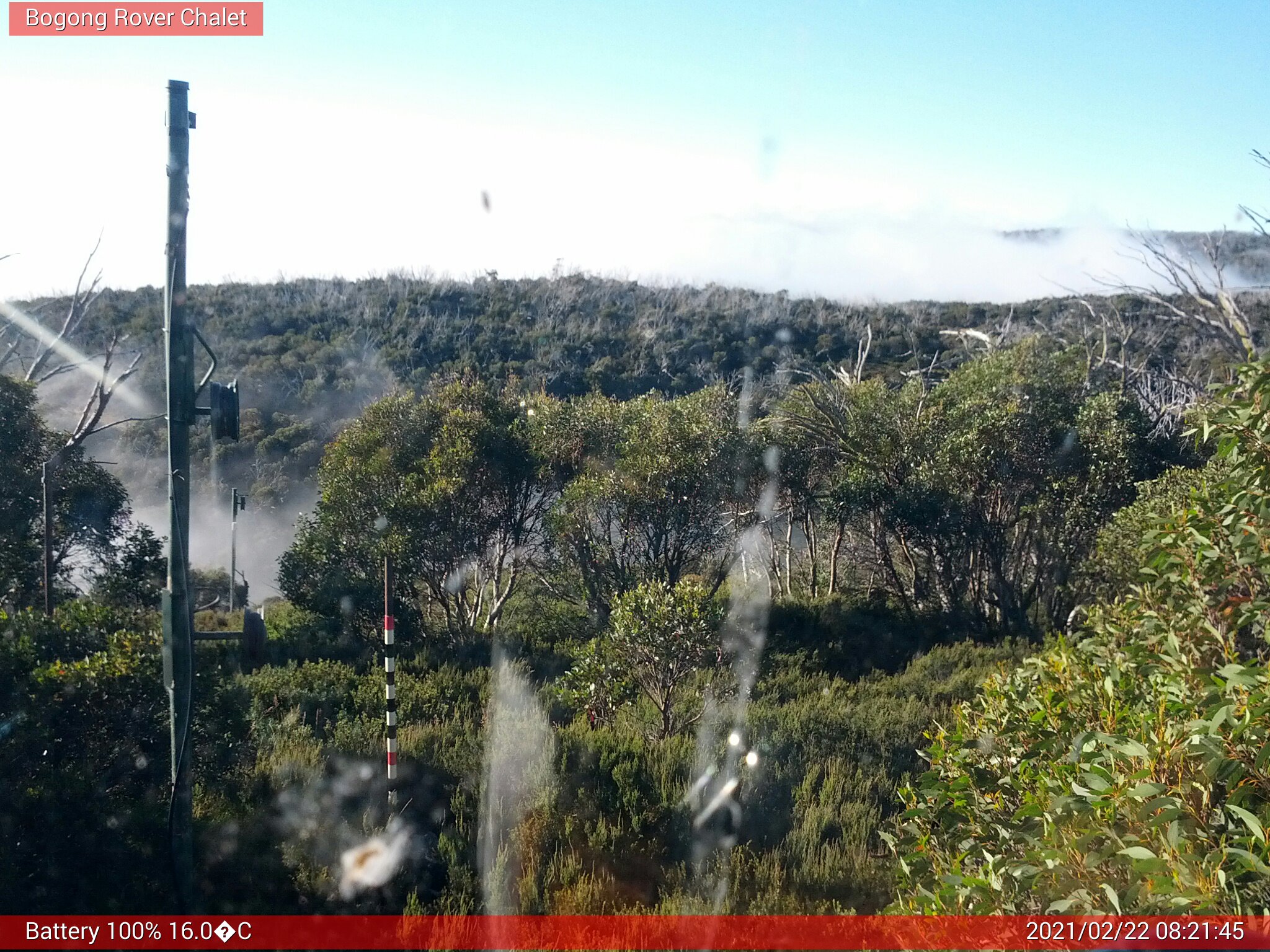 Bogong Web Cam 8:21am Monday 22nd of February 2021