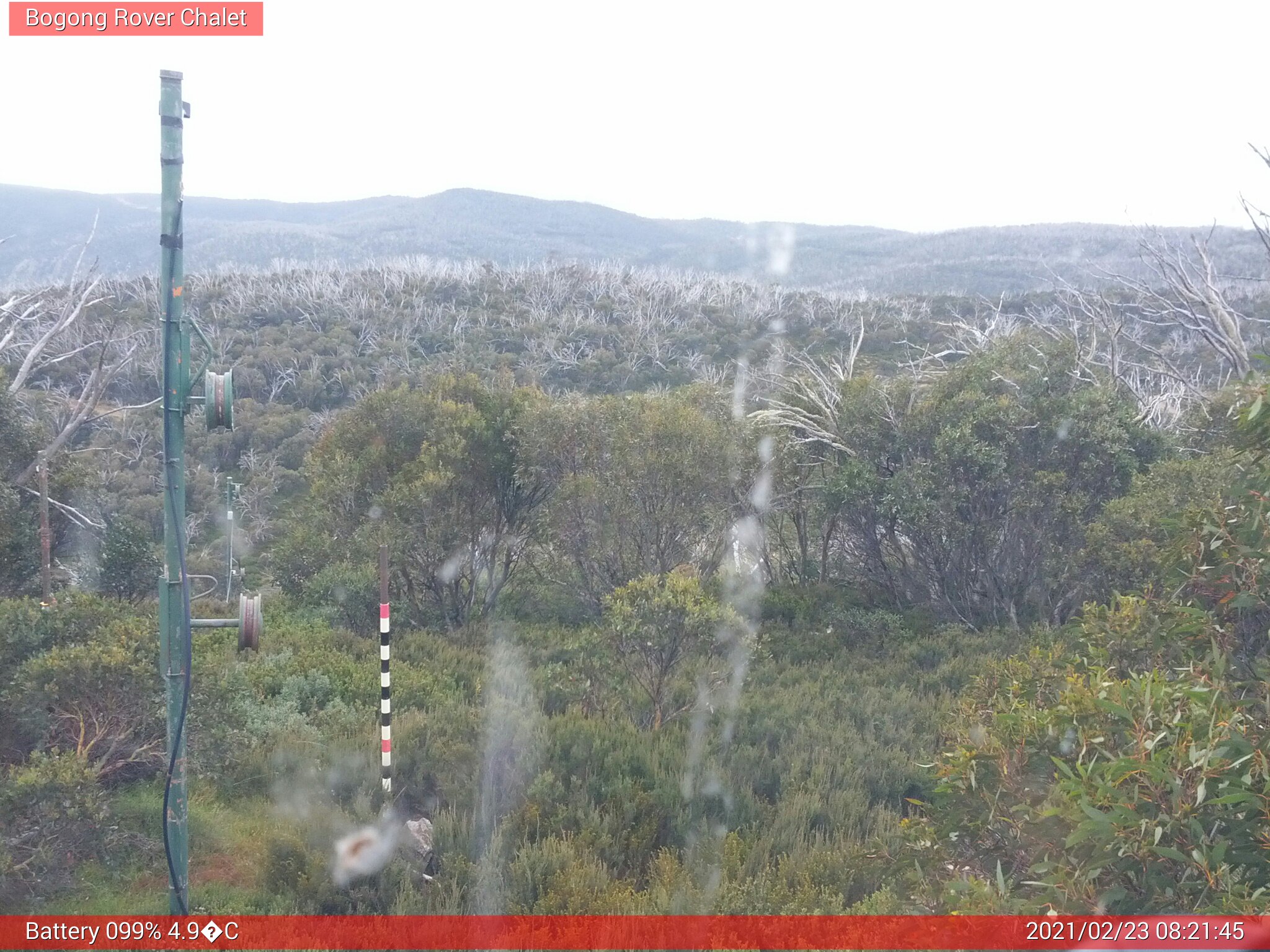 Bogong Web Cam 8:21am Tuesday 23rd of February 2021