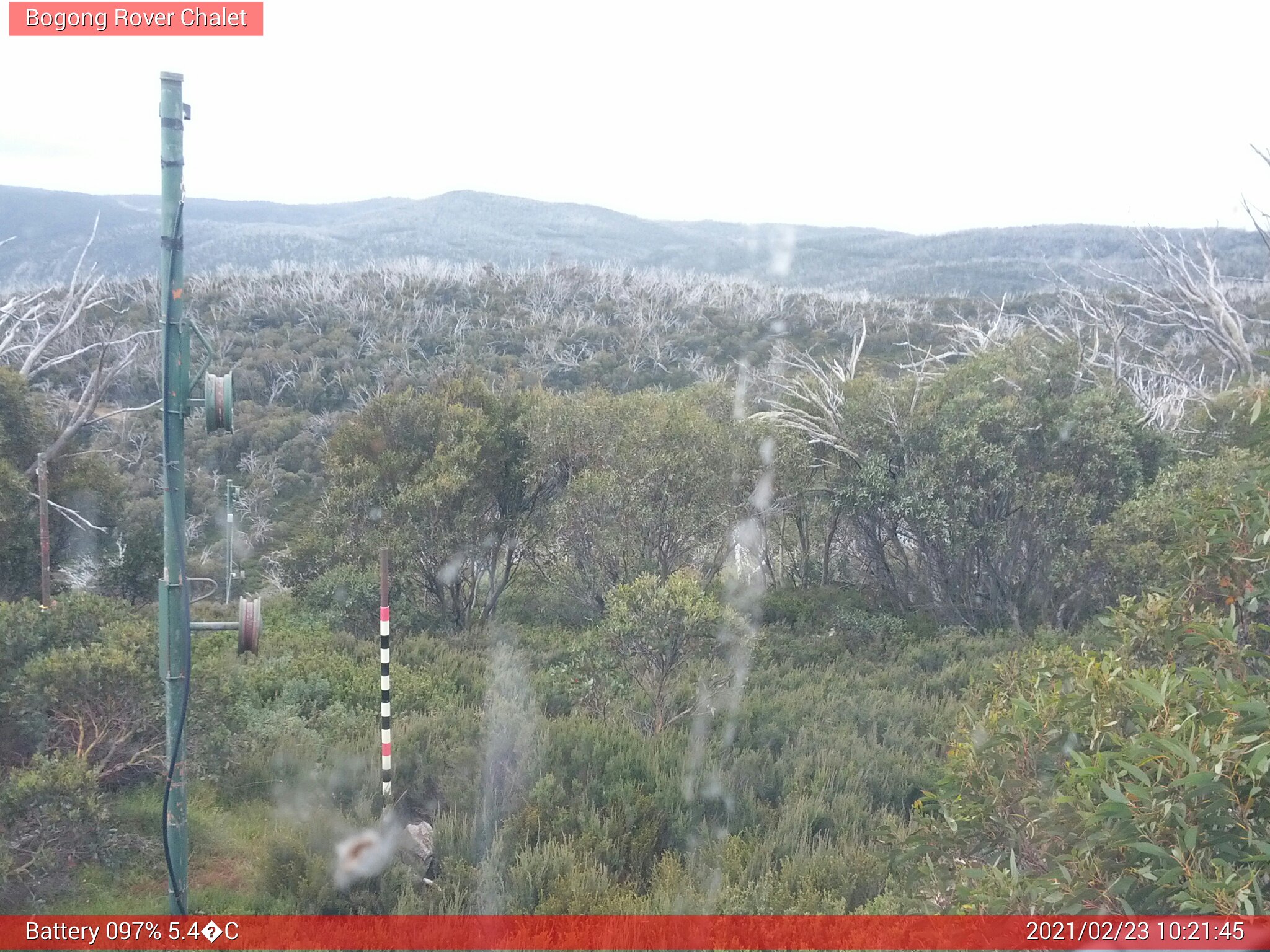 Bogong Web Cam 10:21am Tuesday 23rd of February 2021