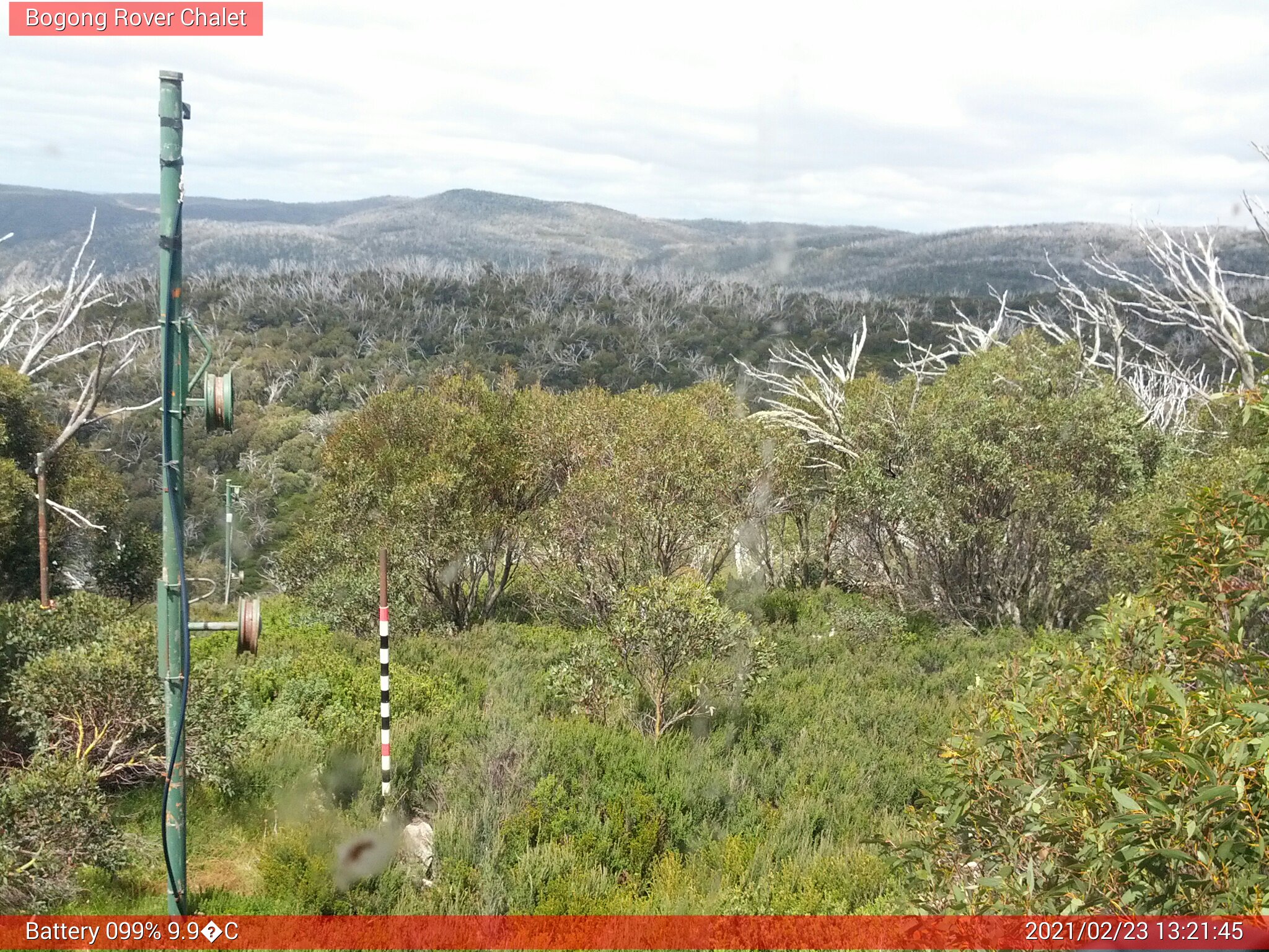 Bogong Web Cam 1:21pm Tuesday 23rd of February 2021