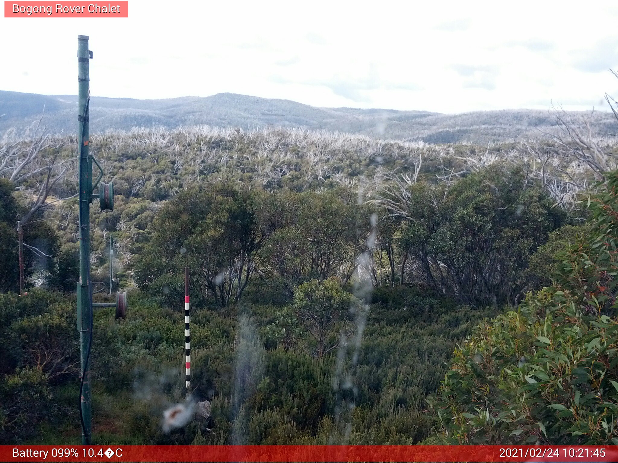 Bogong Web Cam 10:21am Wednesday 24th of February 2021