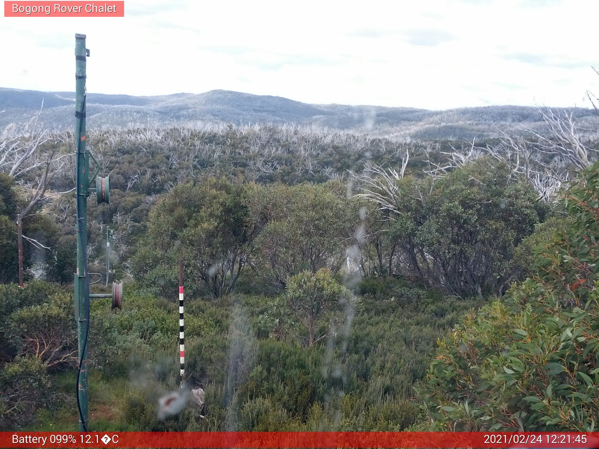 Bogong Web Cam 12:21pm Wednesday 24th of February 2021