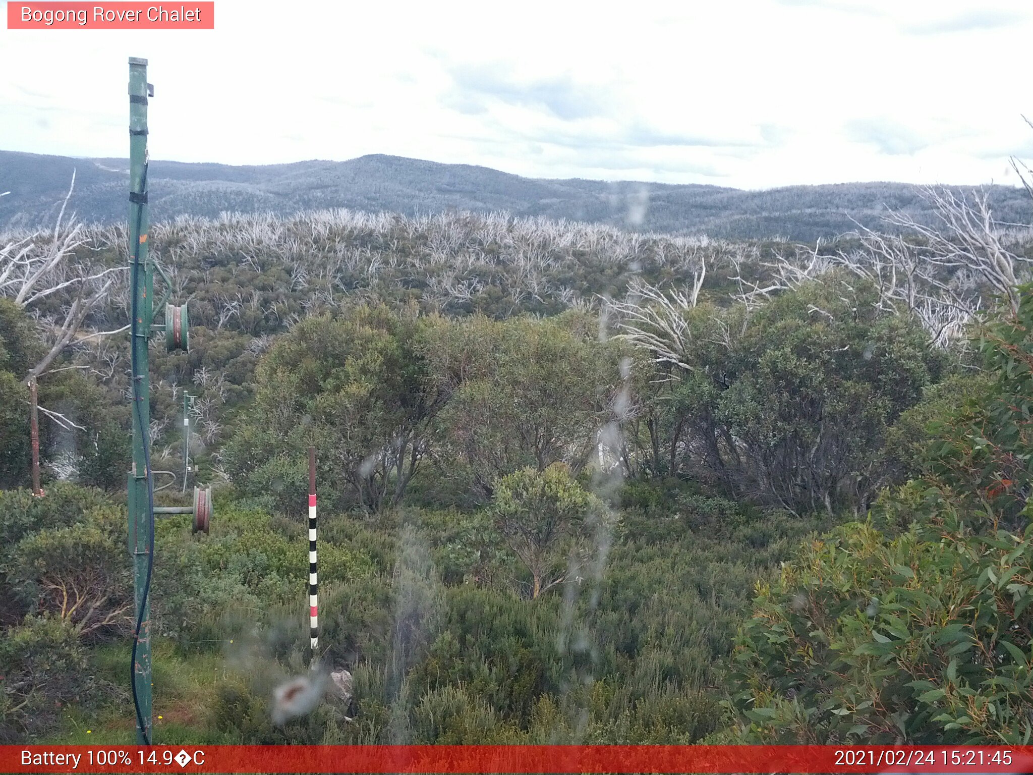 Bogong Web Cam 3:21pm Wednesday 24th of February 2021