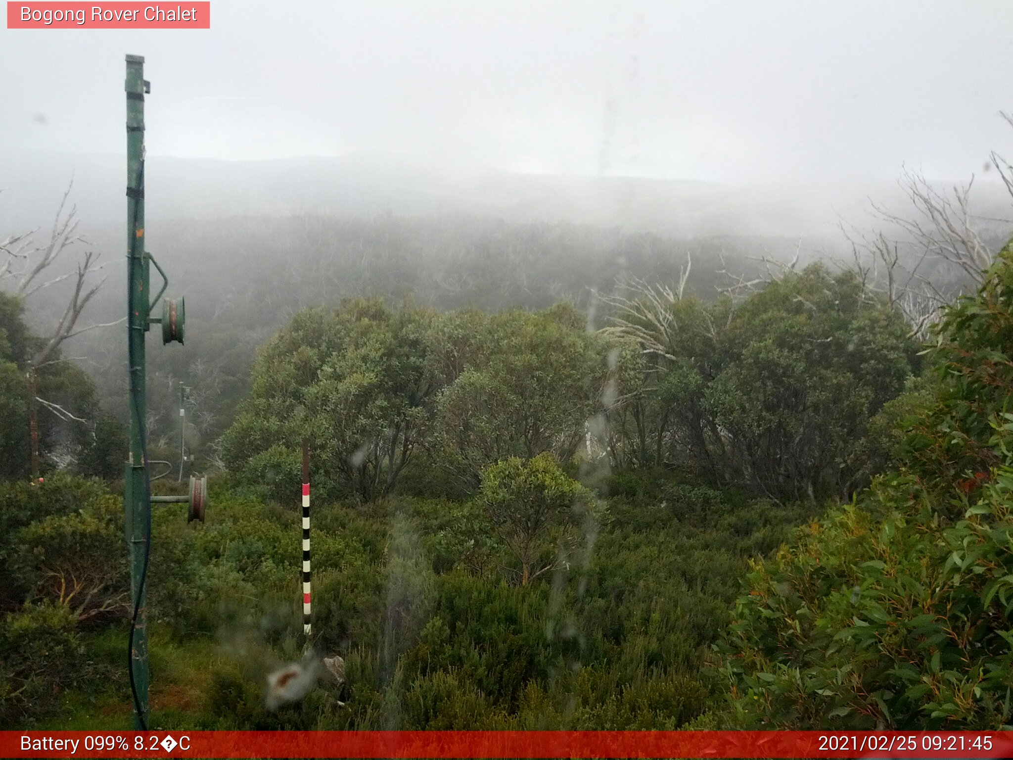 Bogong Web Cam 9:21am Thursday 25th of February 2021