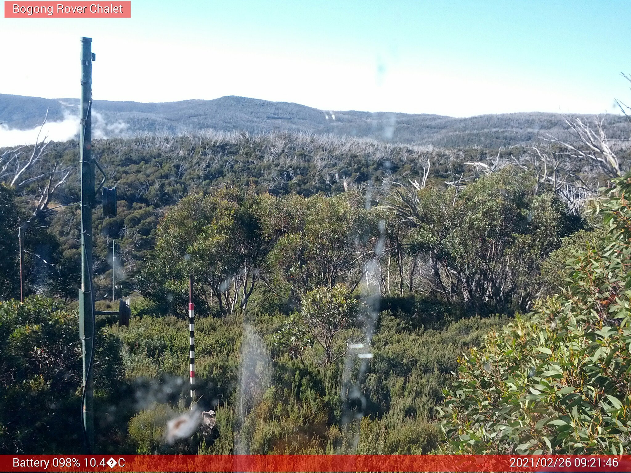 Bogong Web Cam 9:21am Friday 26th of February 2021