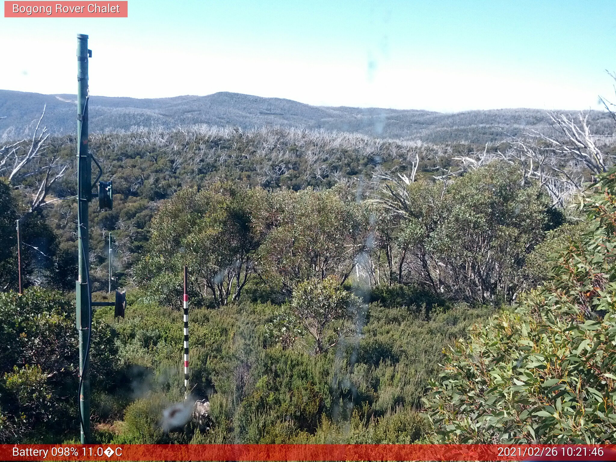 Bogong Web Cam 10:21am Friday 26th of February 2021