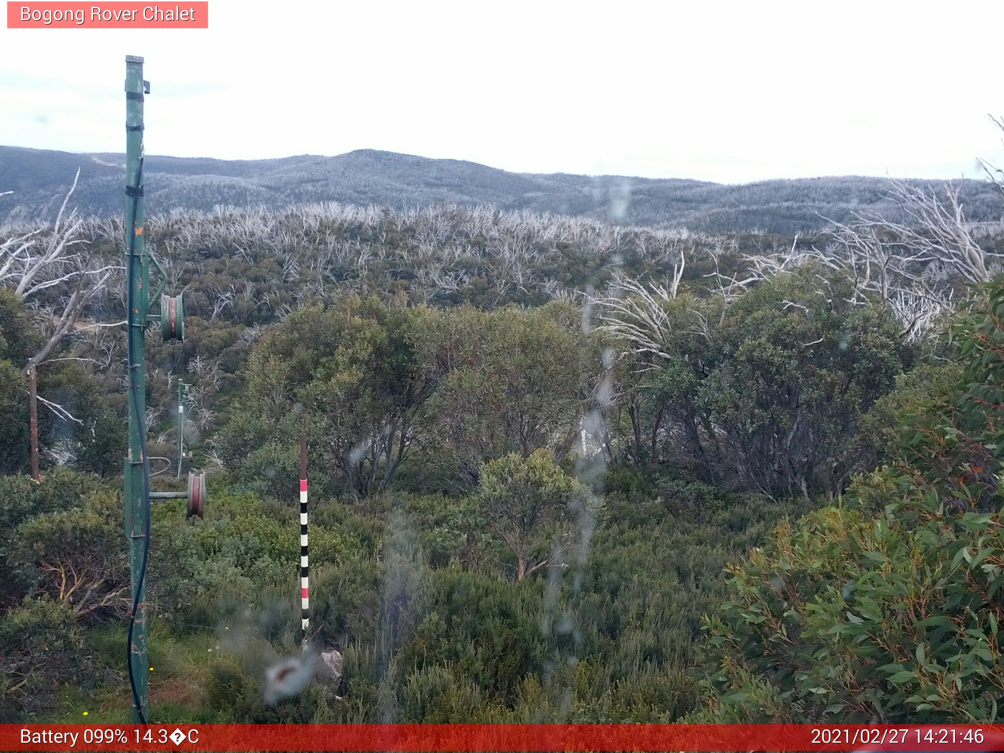 Bogong Web Cam 2:21pm Saturday 27th of February 2021