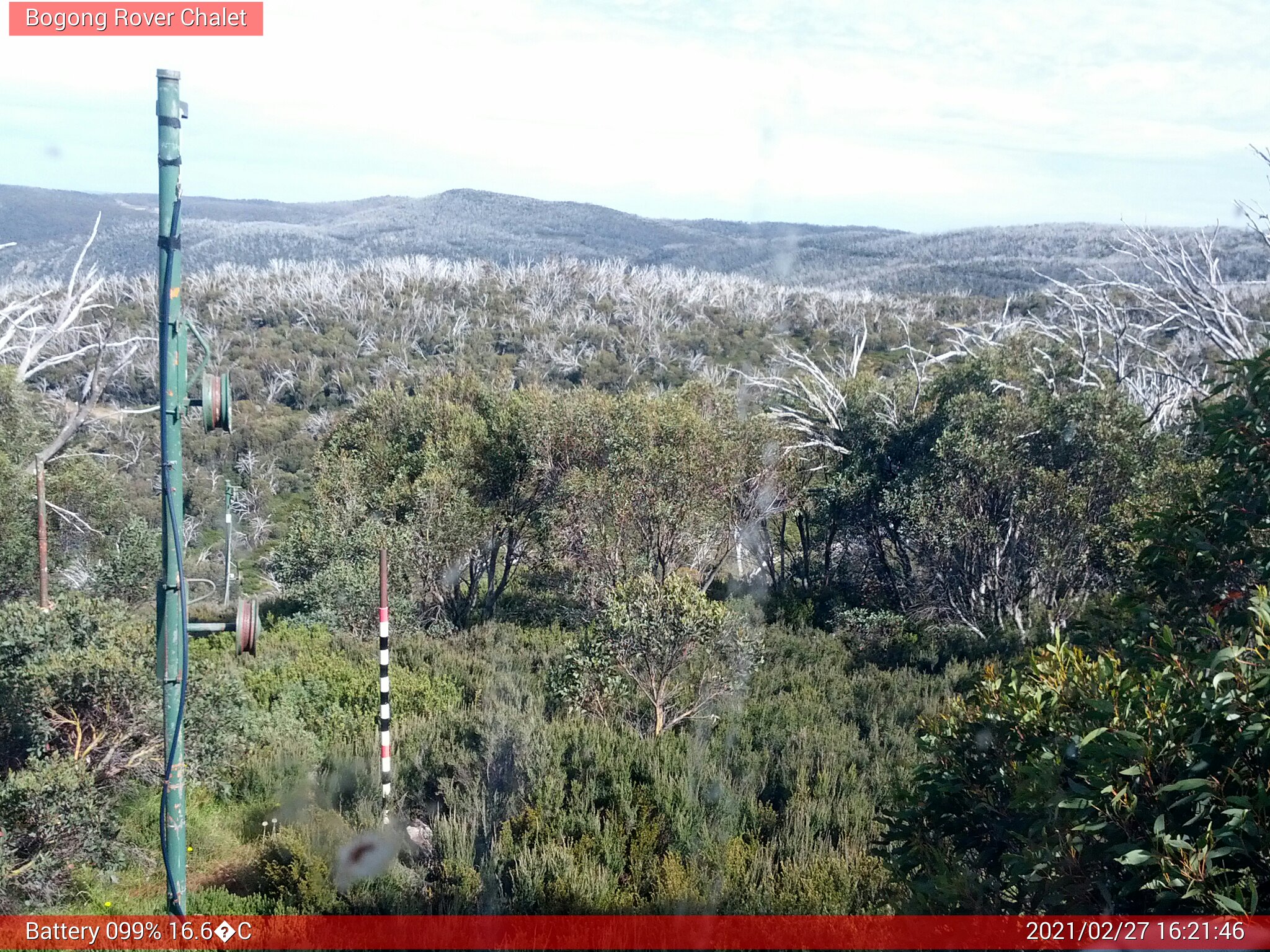 Bogong Web Cam 4:21pm Saturday 27th of February 2021