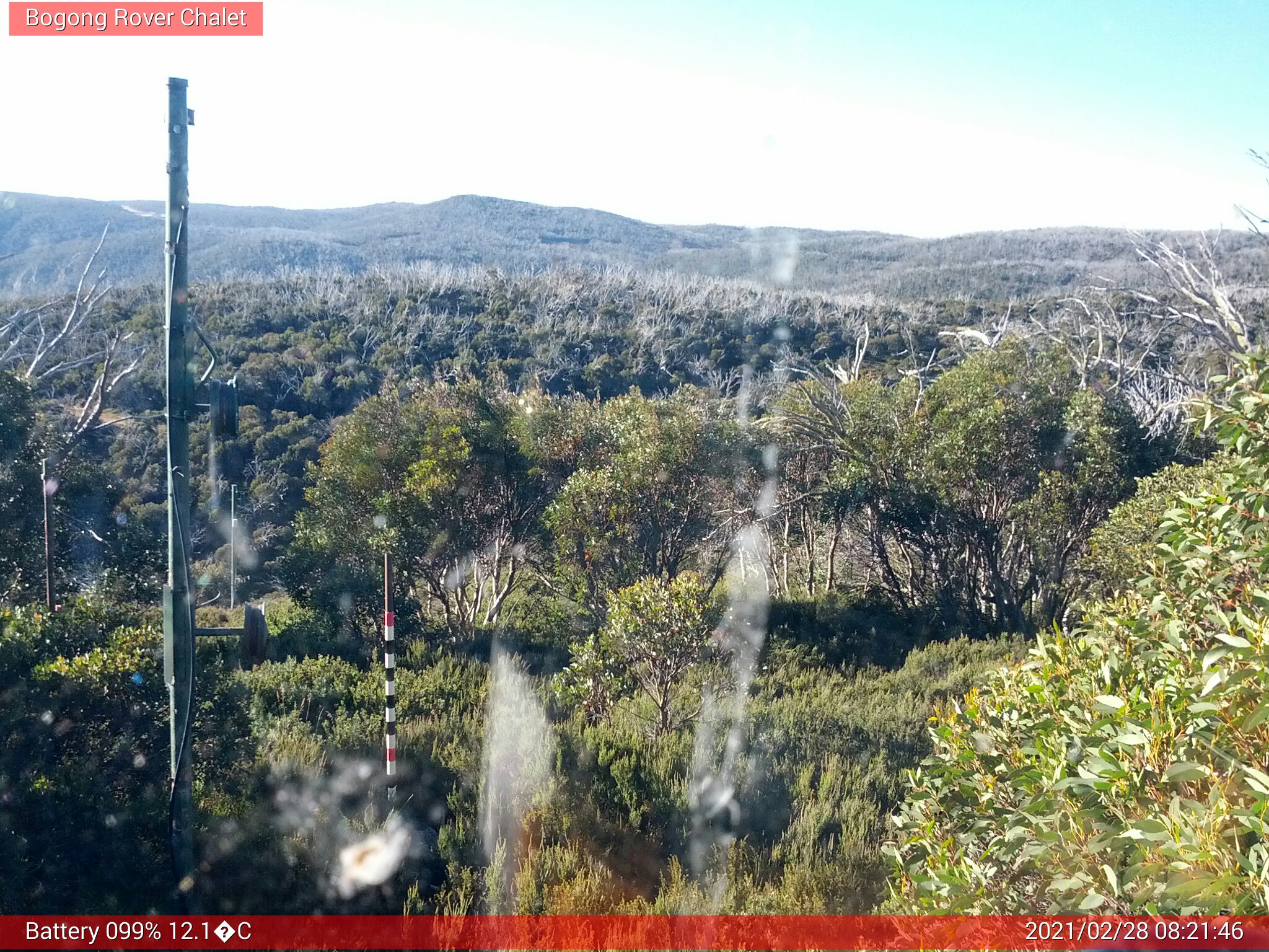 Bogong Web Cam 8:21am Sunday 28th of February 2021