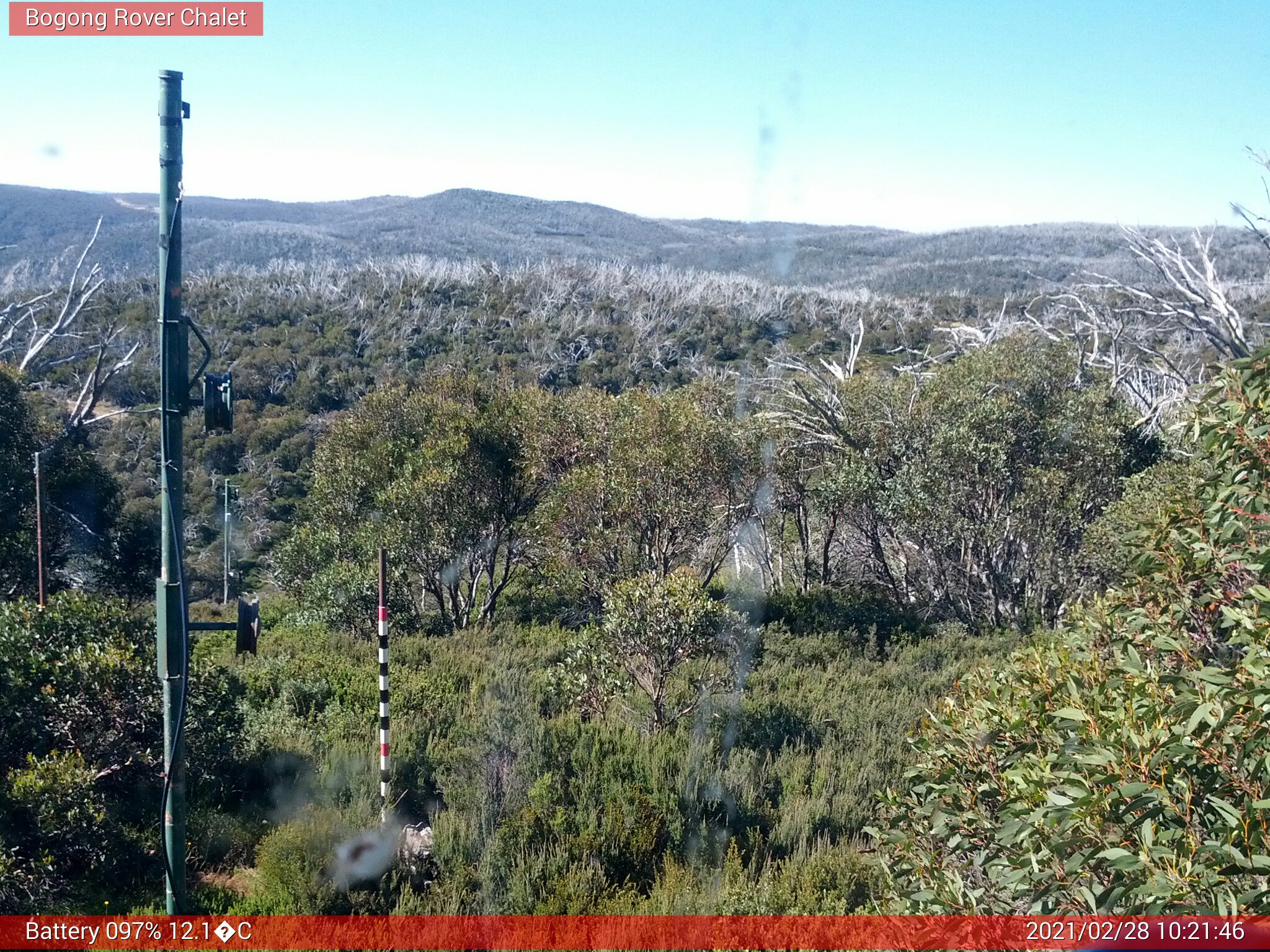 Bogong Web Cam 10:21am Sunday 28th of February 2021