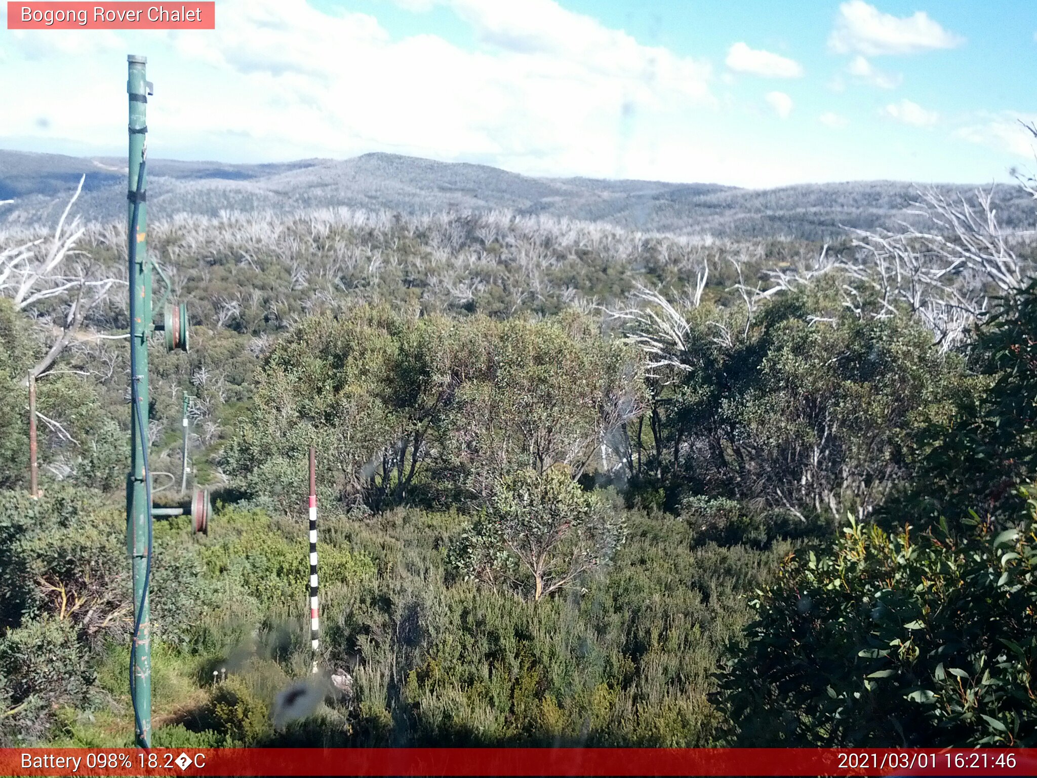 Bogong Web Cam 4:21pm Monday 1st of March 2021