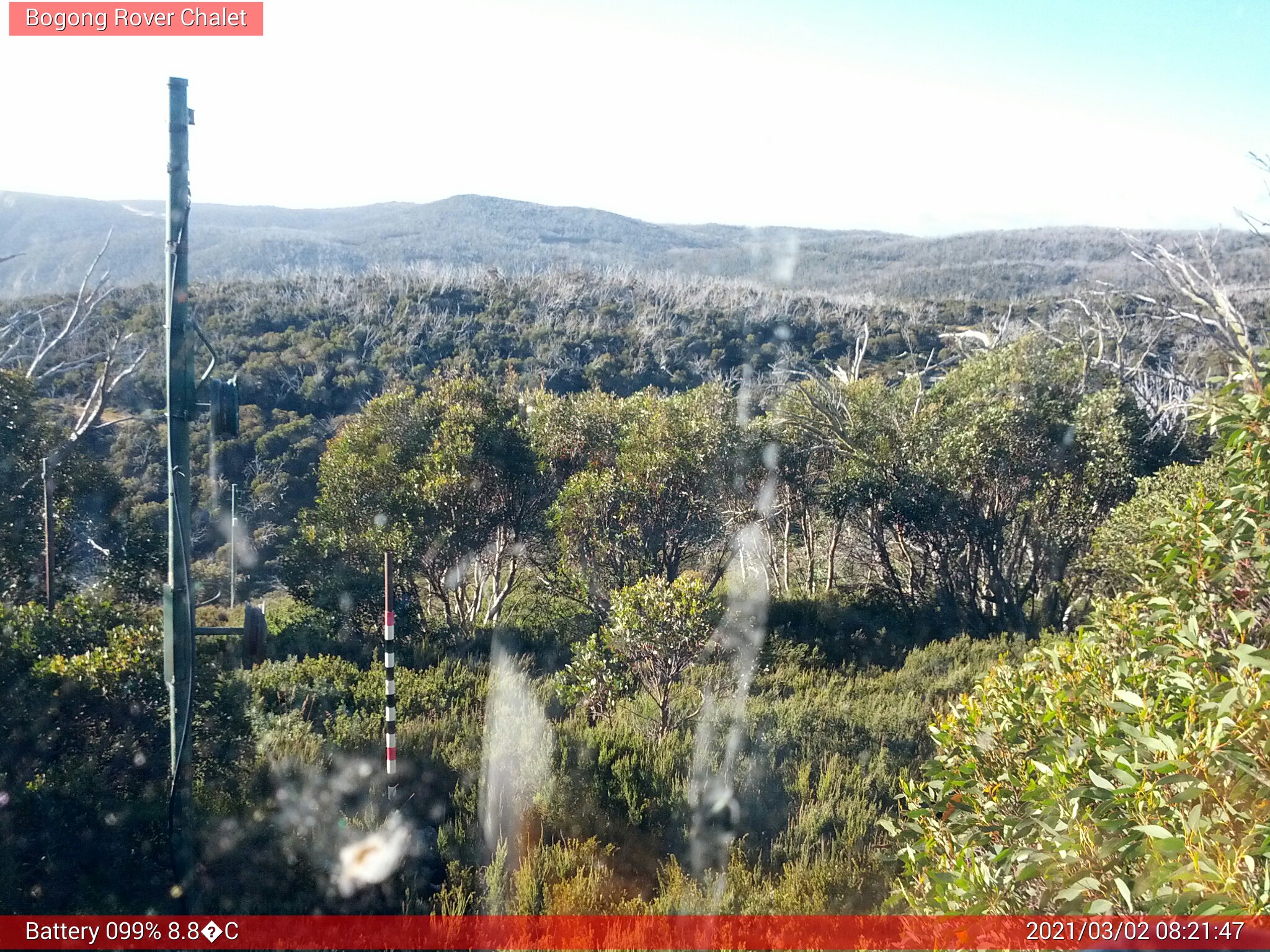 Bogong Web Cam 8:21am Tuesday 2nd of March 2021