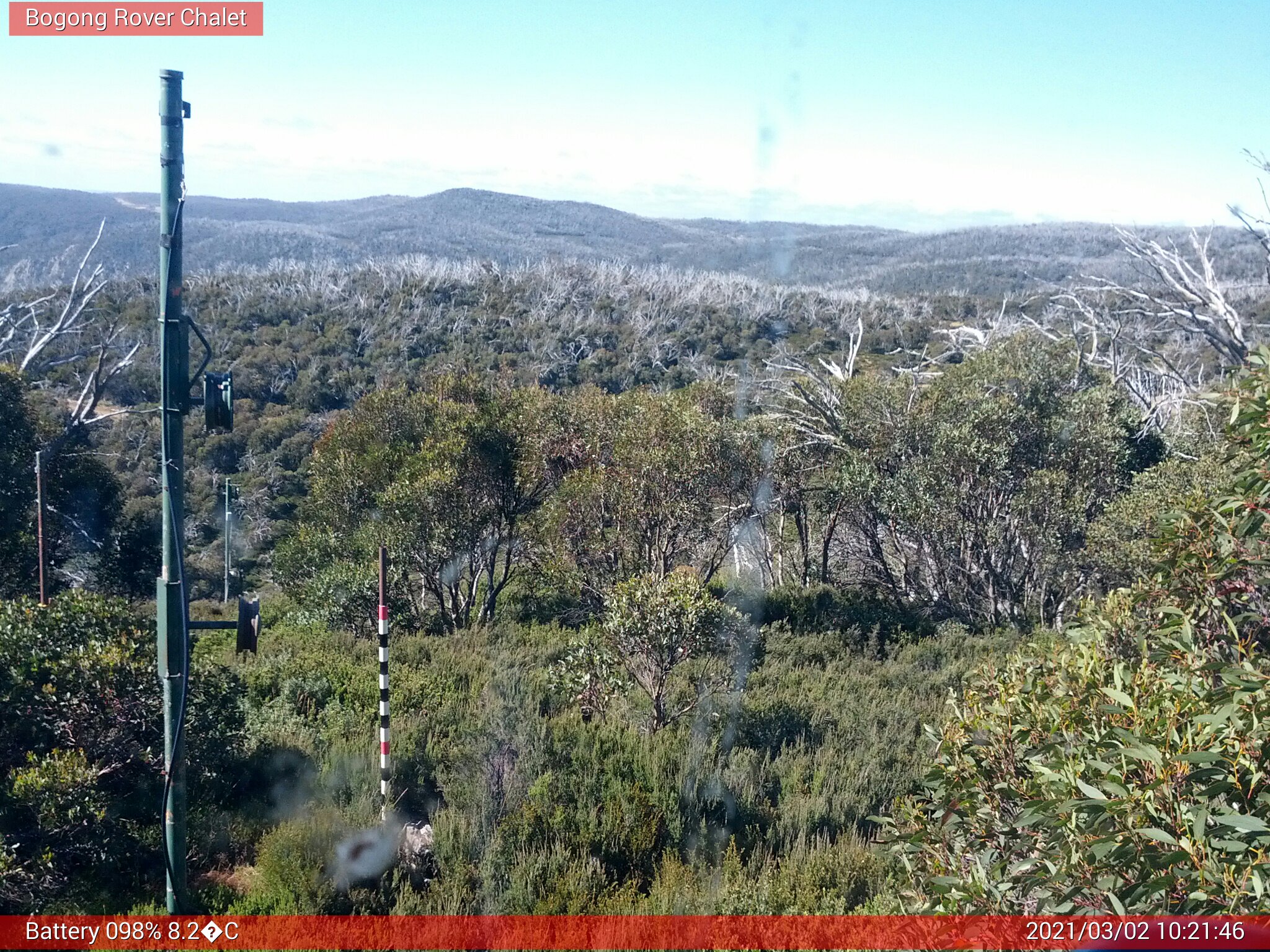 Bogong Web Cam 10:21am Tuesday 2nd of March 2021