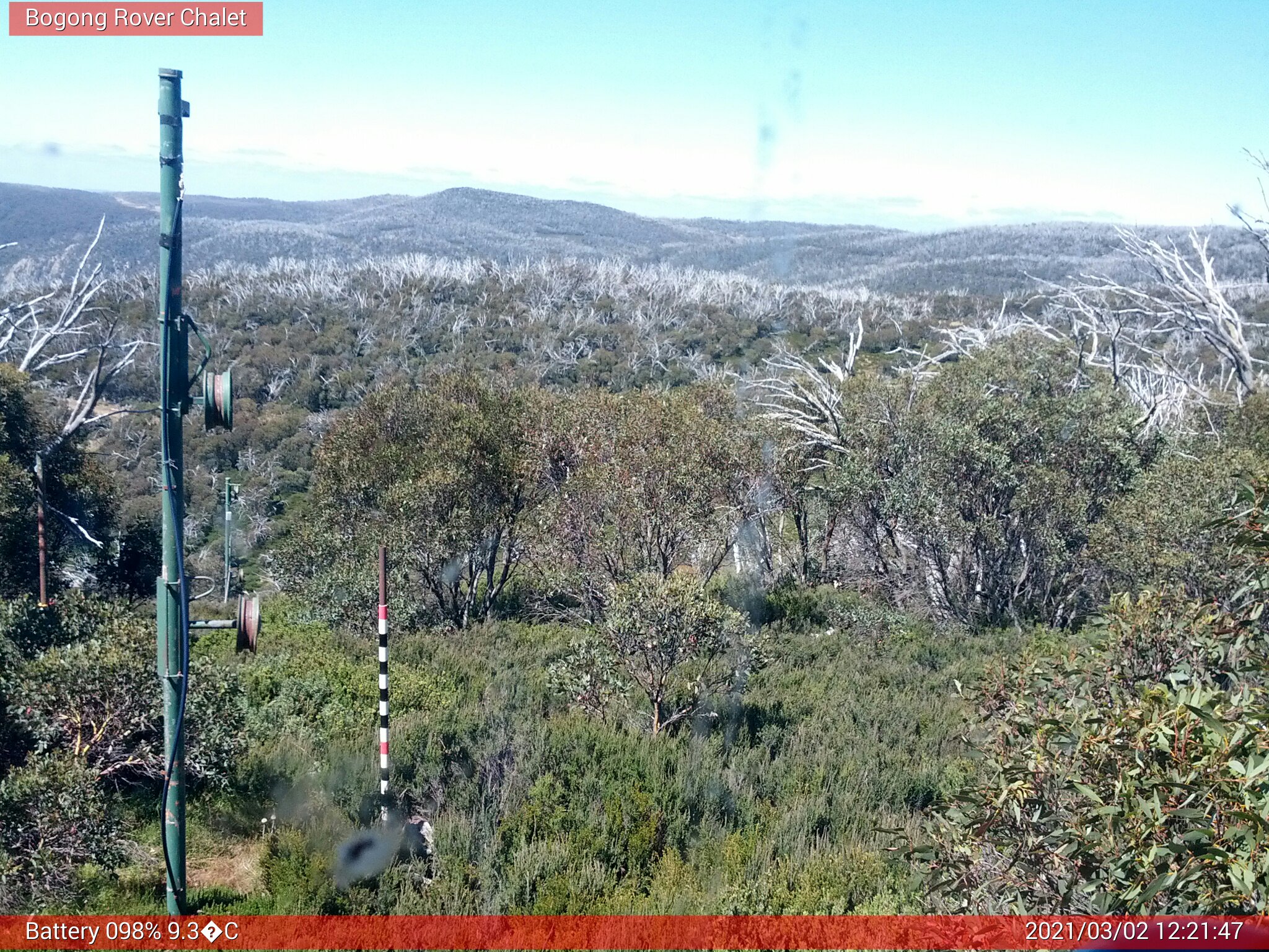 Bogong Web Cam 12:21pm Tuesday 2nd of March 2021