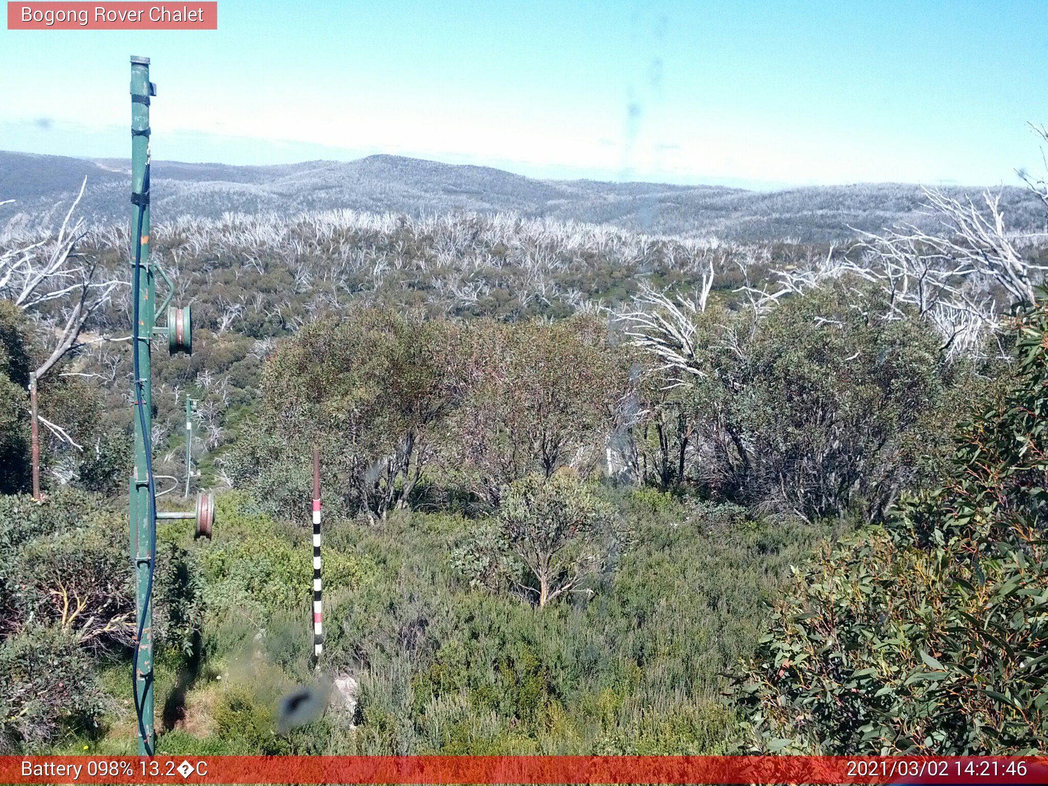 Bogong Web Cam 2:21pm Tuesday 2nd of March 2021