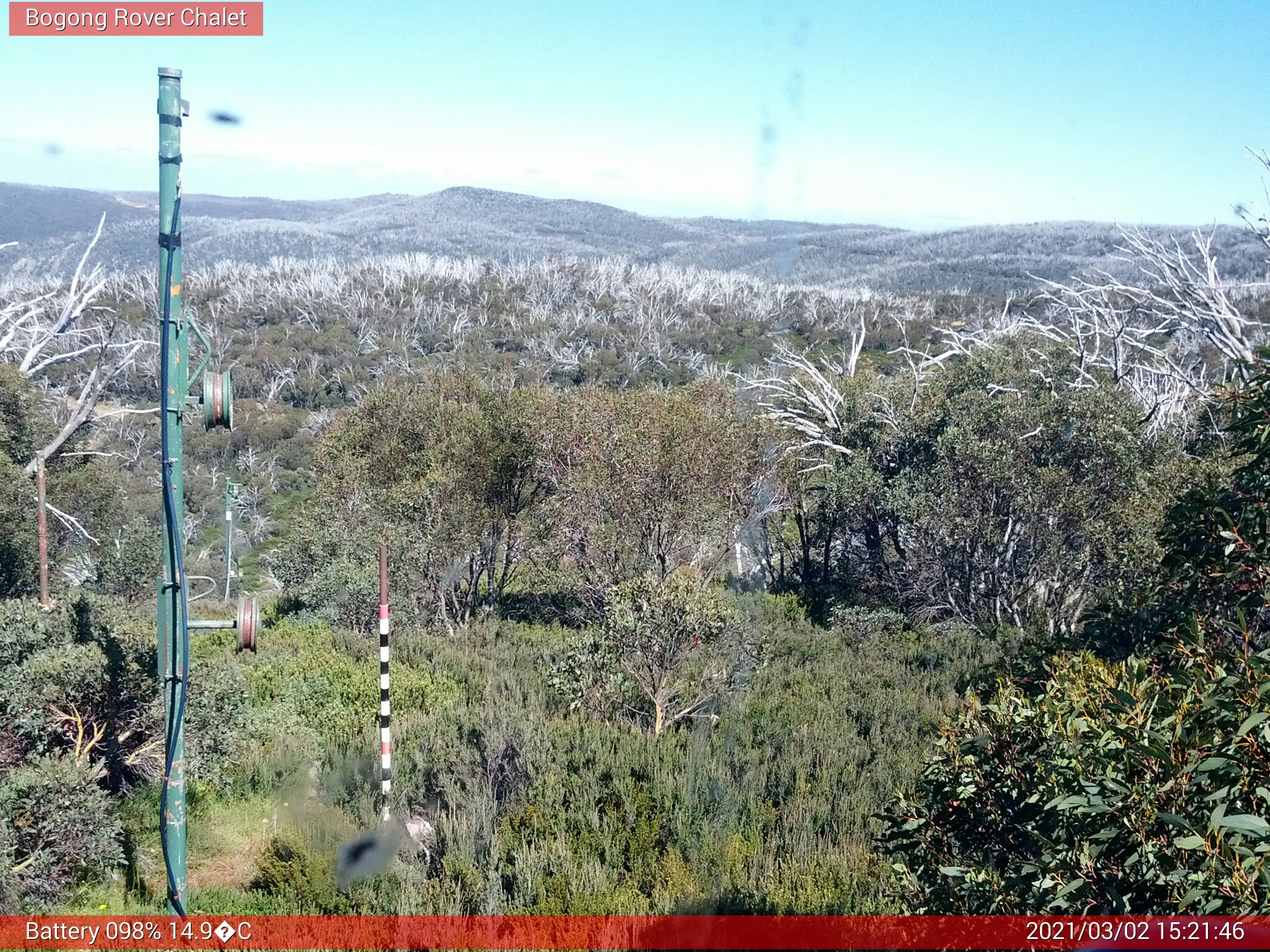 Bogong Web Cam 3:21pm Tuesday 2nd of March 2021