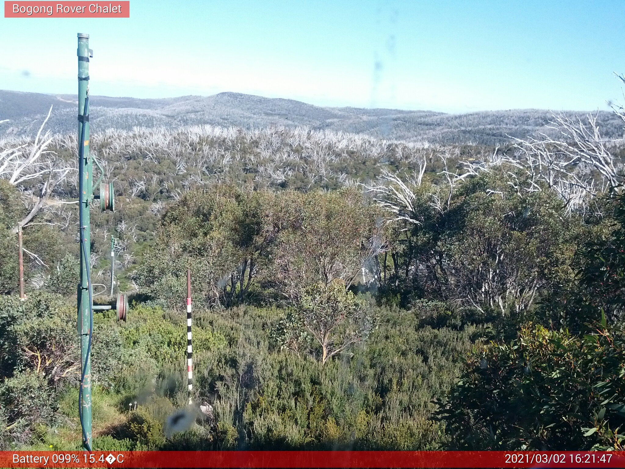 Bogong Web Cam 4:21pm Tuesday 2nd of March 2021