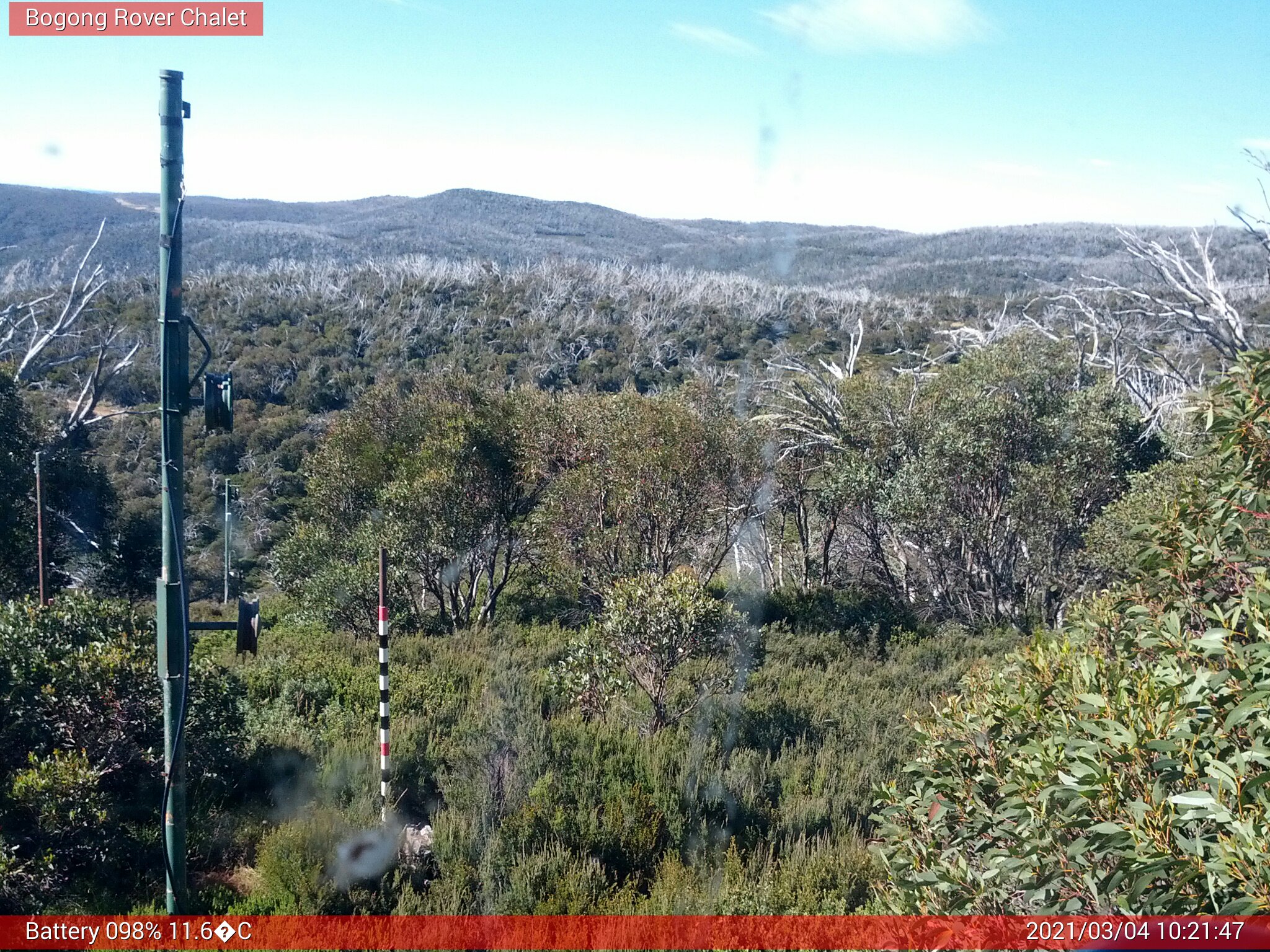 Bogong Web Cam 10:21am Thursday 4th of March 2021