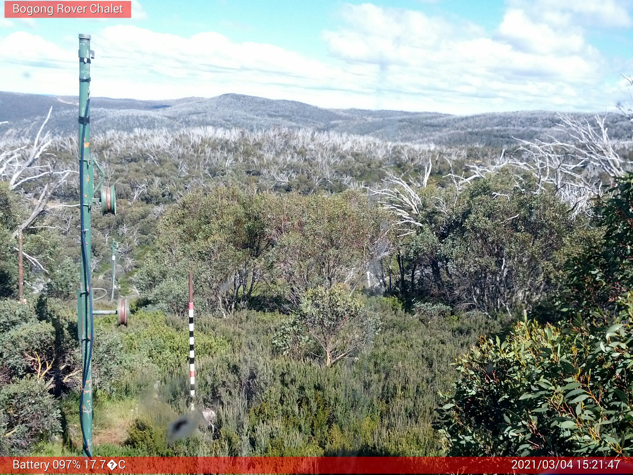 Bogong Web Cam 3:21pm Thursday 4th of March 2021