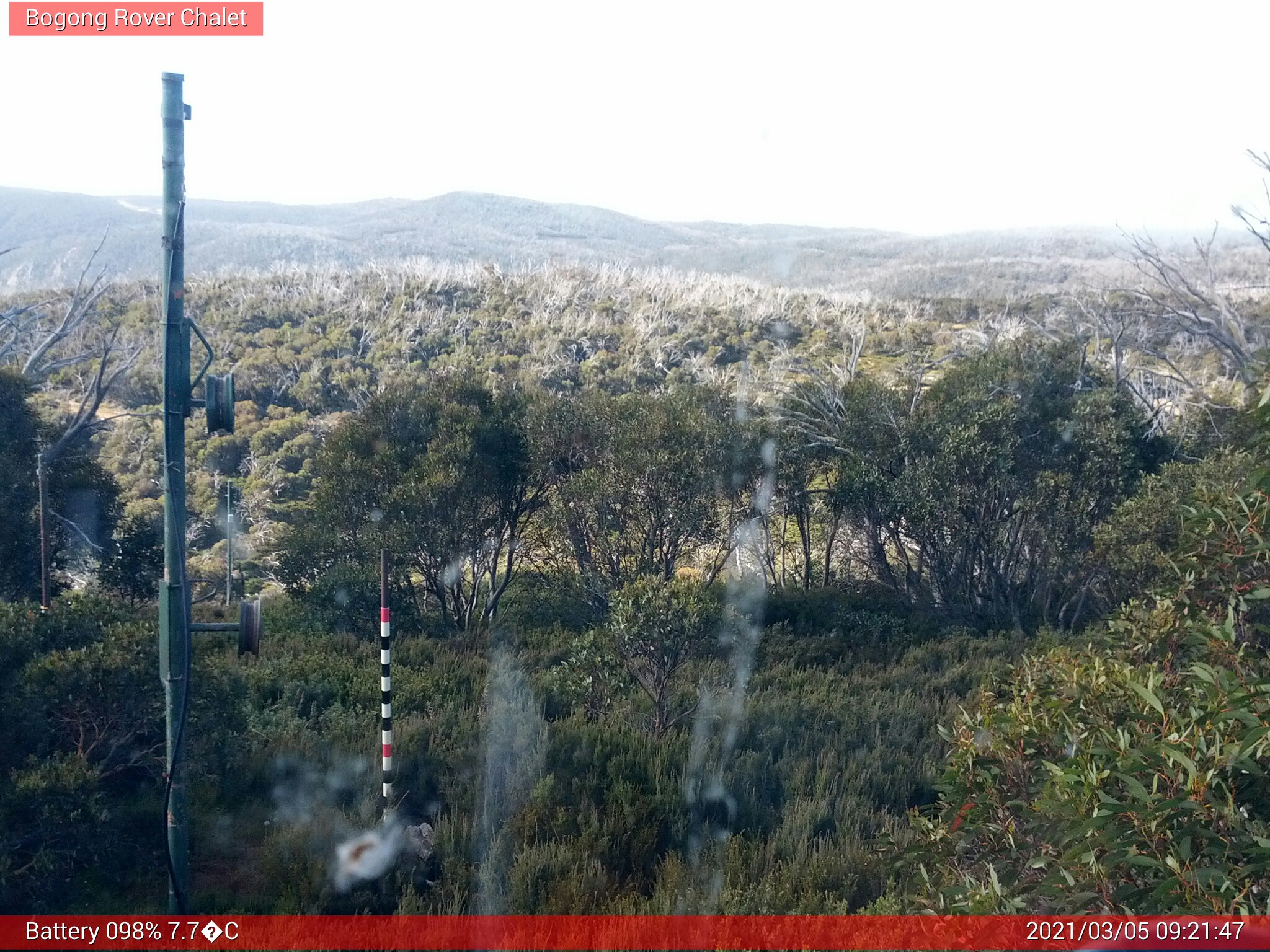 Bogong Web Cam 9:21am Friday 5th of March 2021