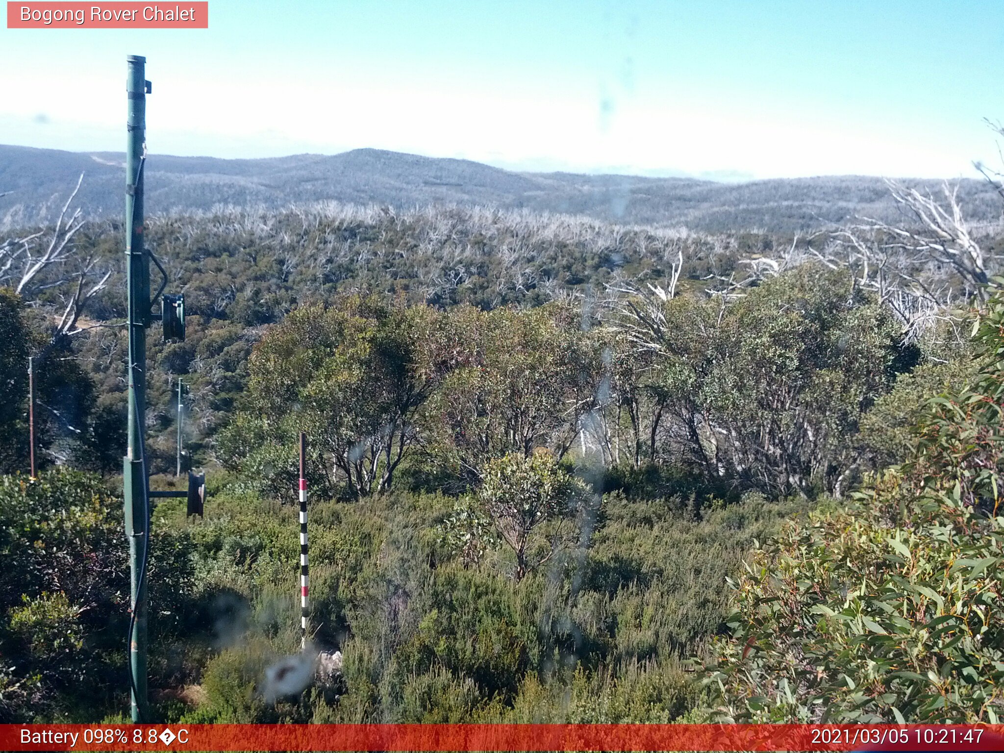 Bogong Web Cam 10:21am Friday 5th of March 2021