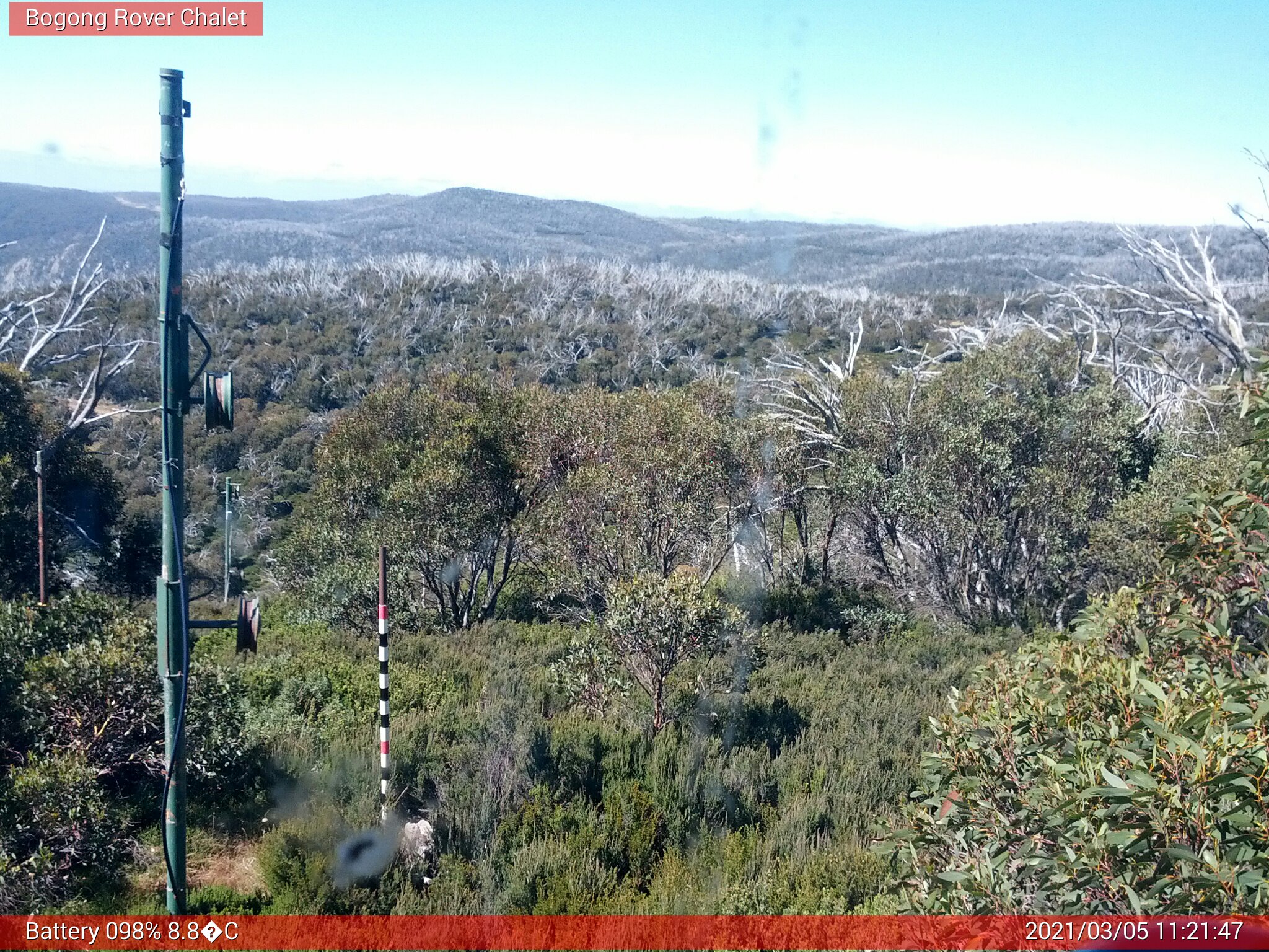 Bogong Web Cam 11:21am Friday 5th of March 2021