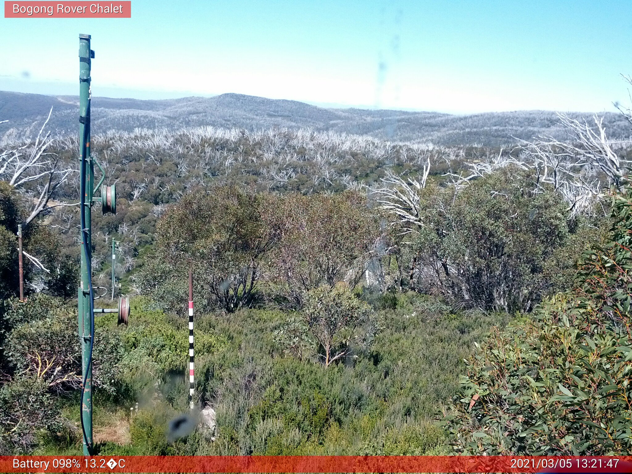 Bogong Web Cam 1:21pm Friday 5th of March 2021