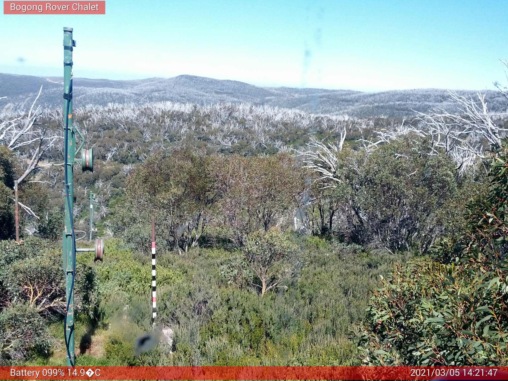 Bogong Web Cam 2:21pm Friday 5th of March 2021