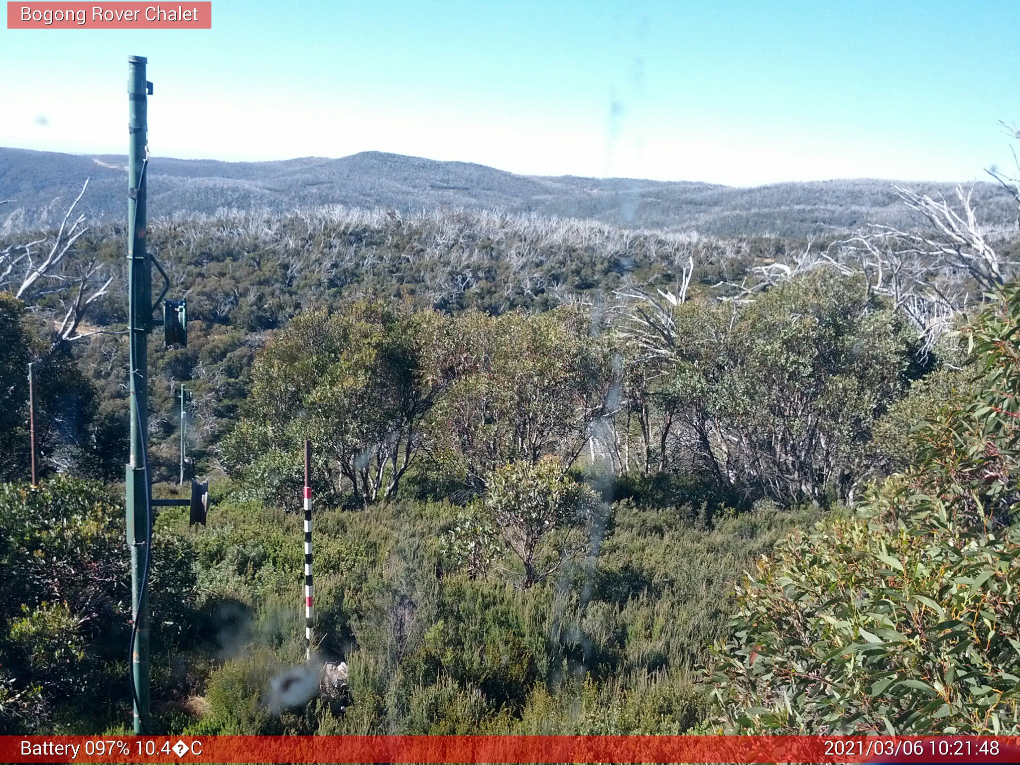 Bogong Web Cam 10:21am Saturday 6th of March 2021